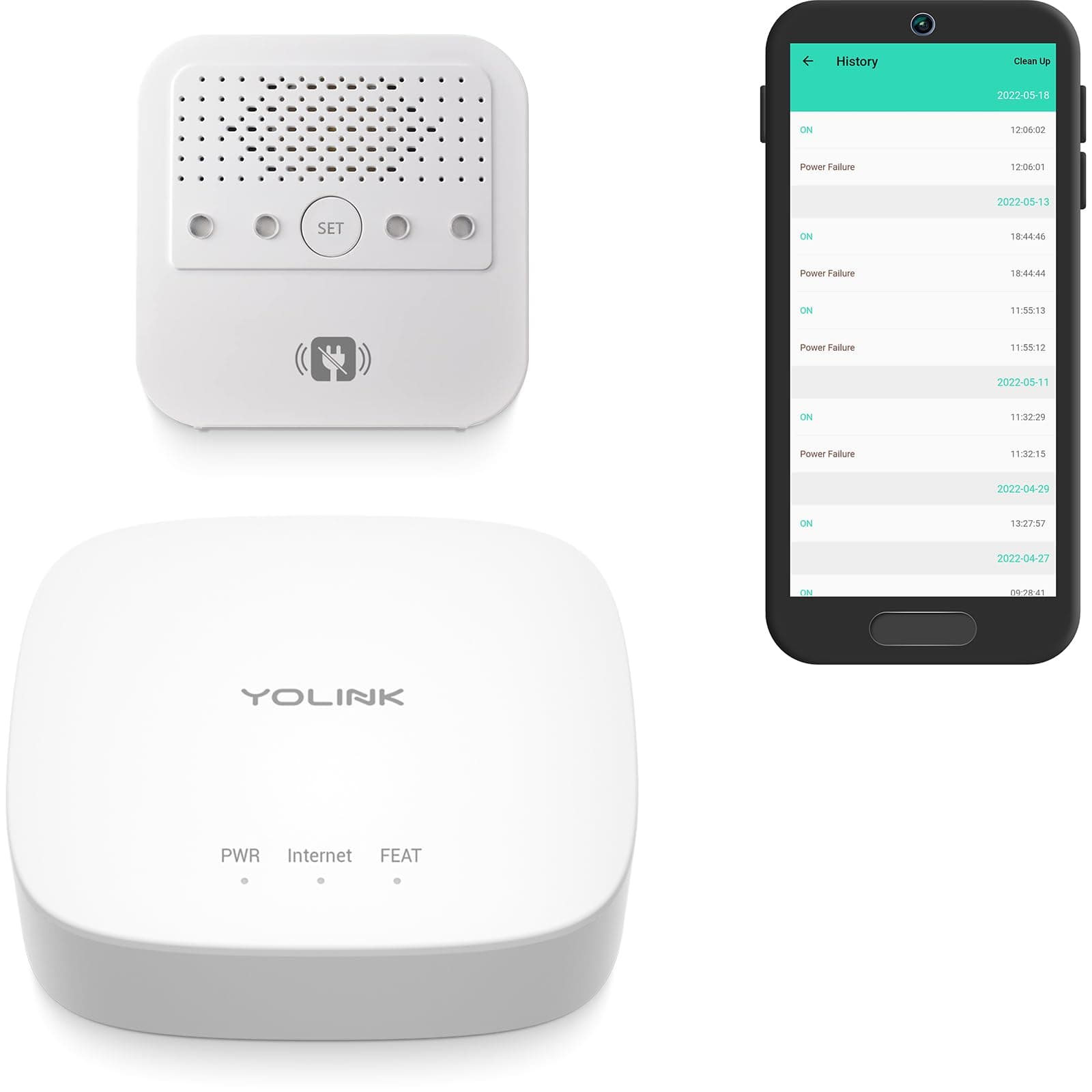 YoLink Smart Power Fail Alarm & Hub Kit, Smart Home Starter Kit with AC Power Outage Alert, LoRa Long-Range, Remote Monitoring, App Alerts, Text/SMS, Email Alerts, IFTTT