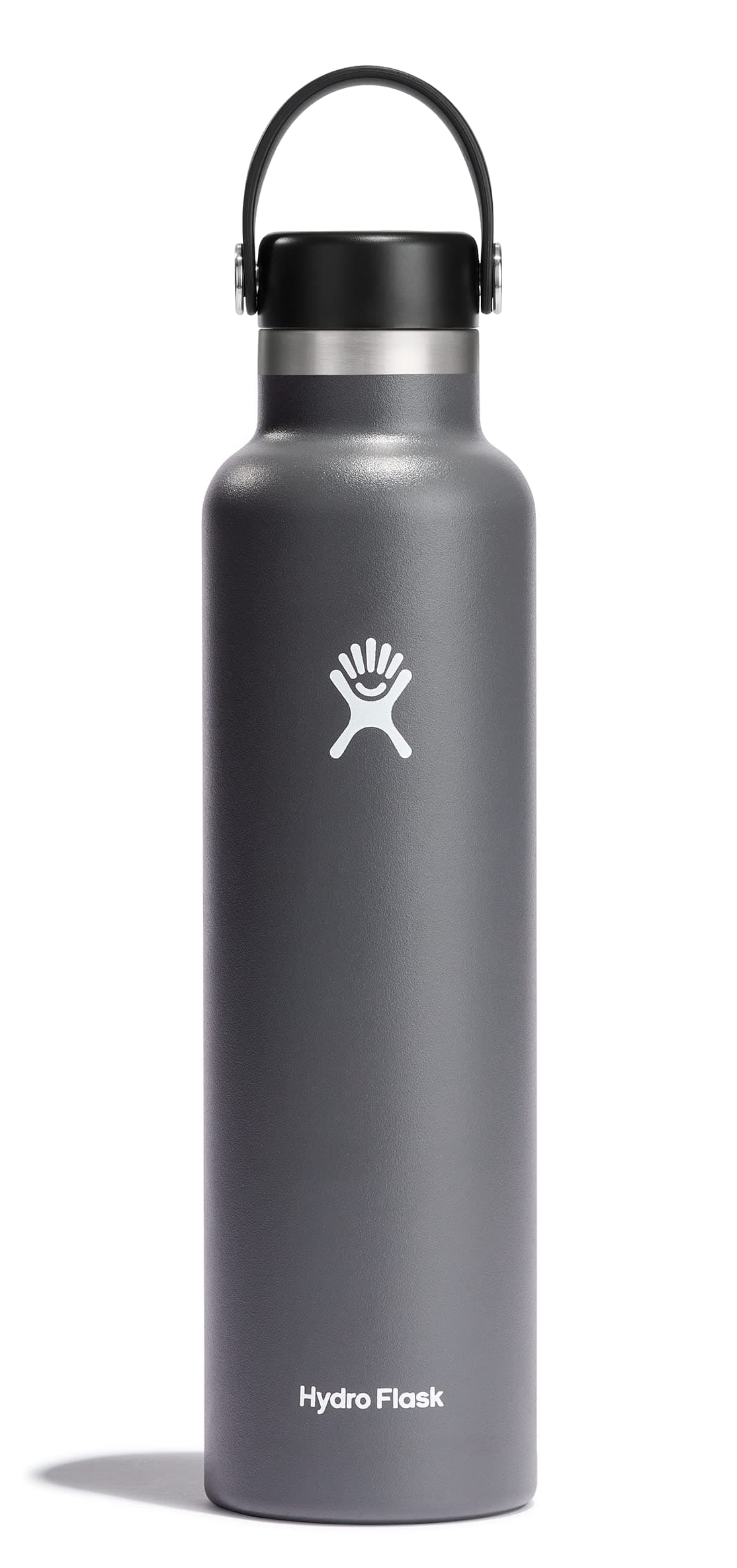 HYDRO FLASK - Water Bottle 709 ml (24 oz) - Vacuum Insulated Stainless Steel Water Bottle with Leak Proof Flex Cap and Powder Coat - BPA-Free - Standard Mouth - Stone