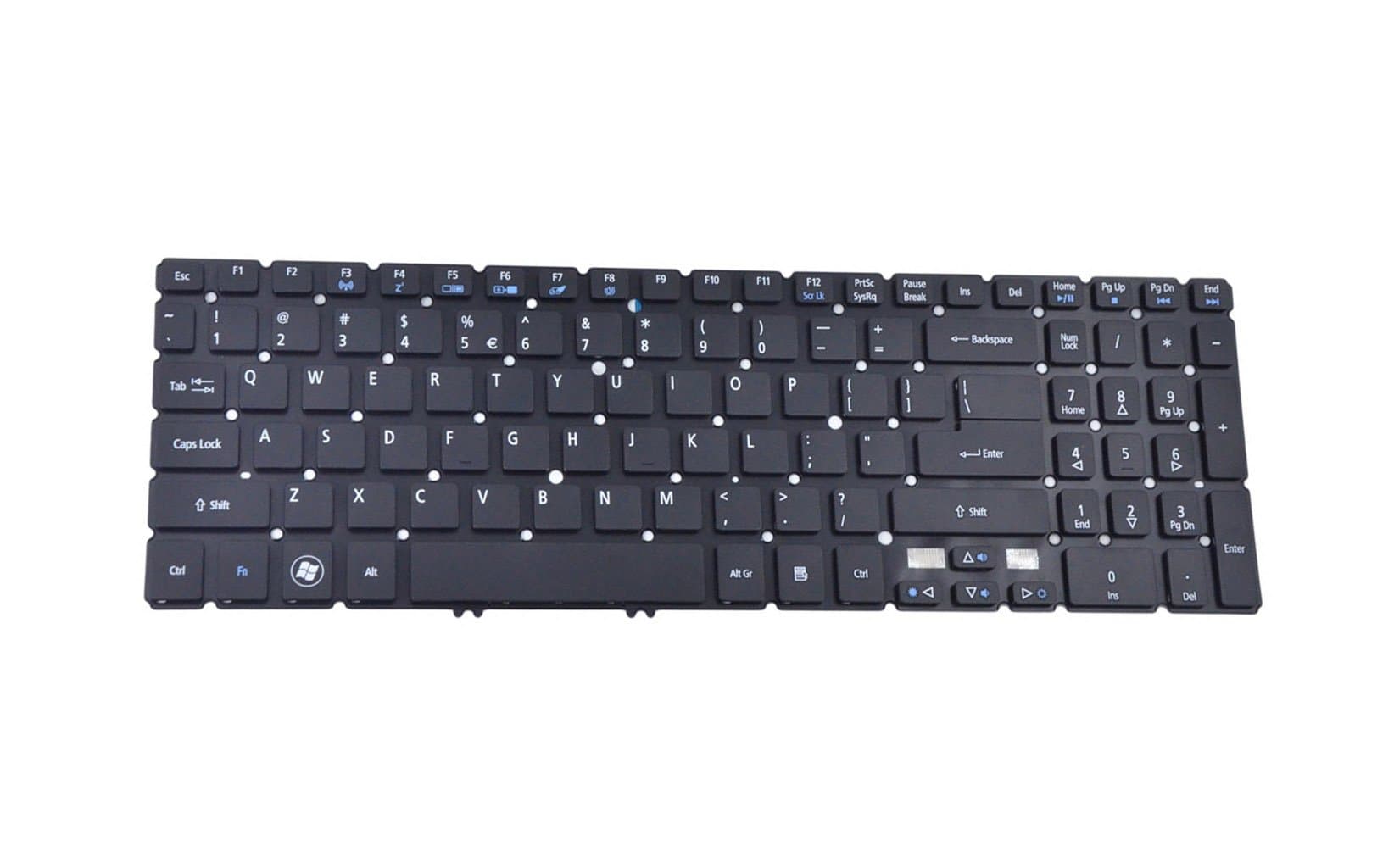 Eathtek Replacement Keyboard without Frame for Acer Aspire M5-581G M5-581T M5-581TG series Black US Layout, Compatible part number PK130O22A00 NSK-R3BBC