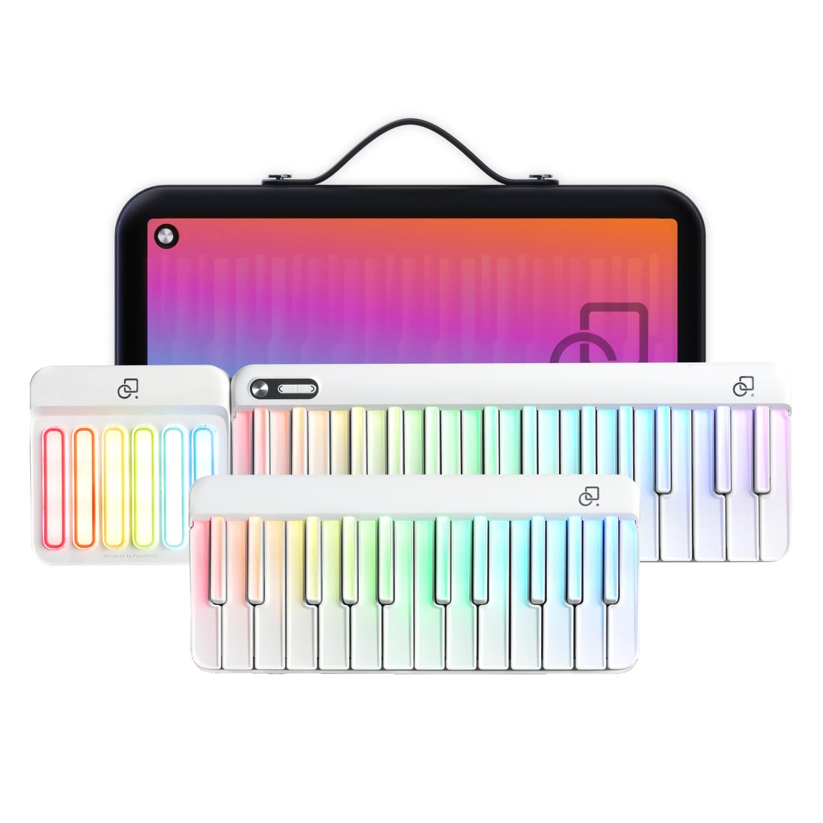 Full piano smart keyboard with colorful lighting keys, speaker, smart interactive to sing along with chords, free lessons and game teaching, MIDI,