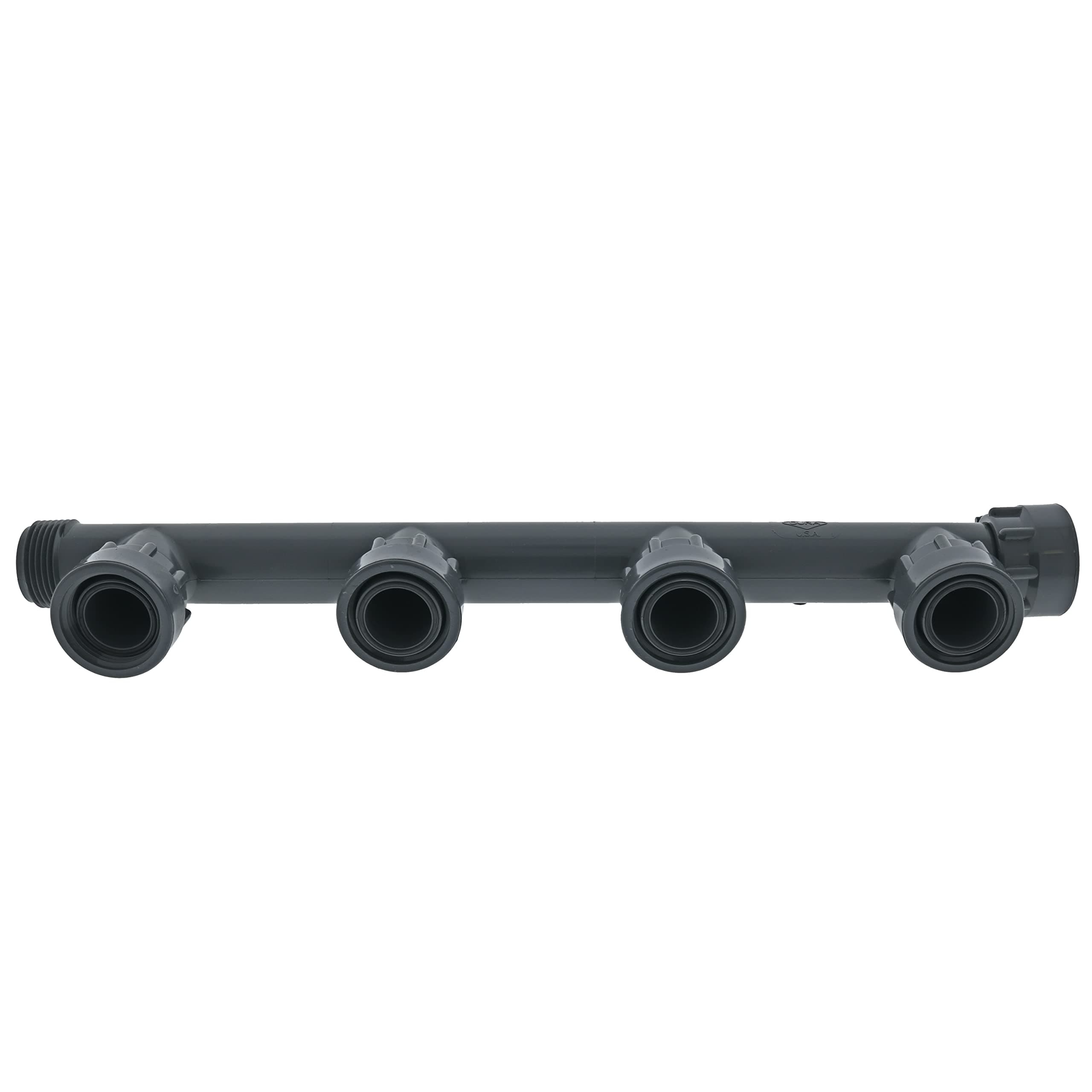 1インチ x 1インチ x 1インチ x 4 マルチポート ドリップ灌漑 4個口 スイベルマニホールド (スイベル×ミプト×スイベル)