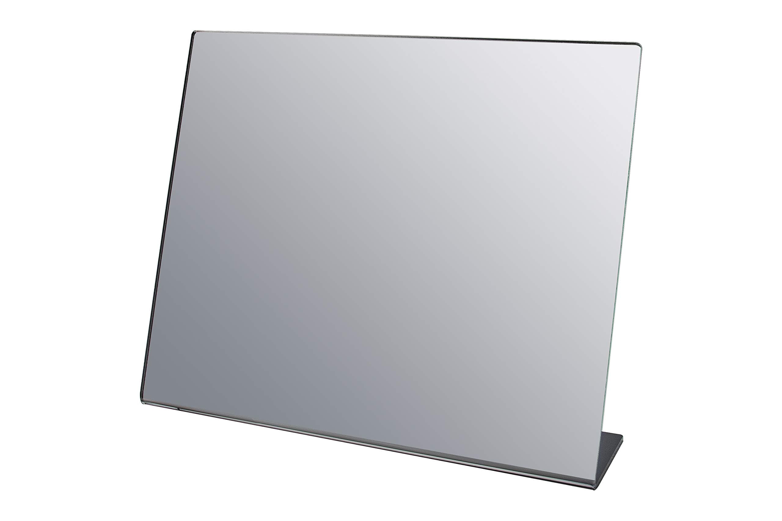 Marketing Holders Acrylic Easel Mirror 10" x 8" Slant Back Portable Lucite Countertop Stand Perfect for Professional and Home Use Makeup Application or Hair Styling