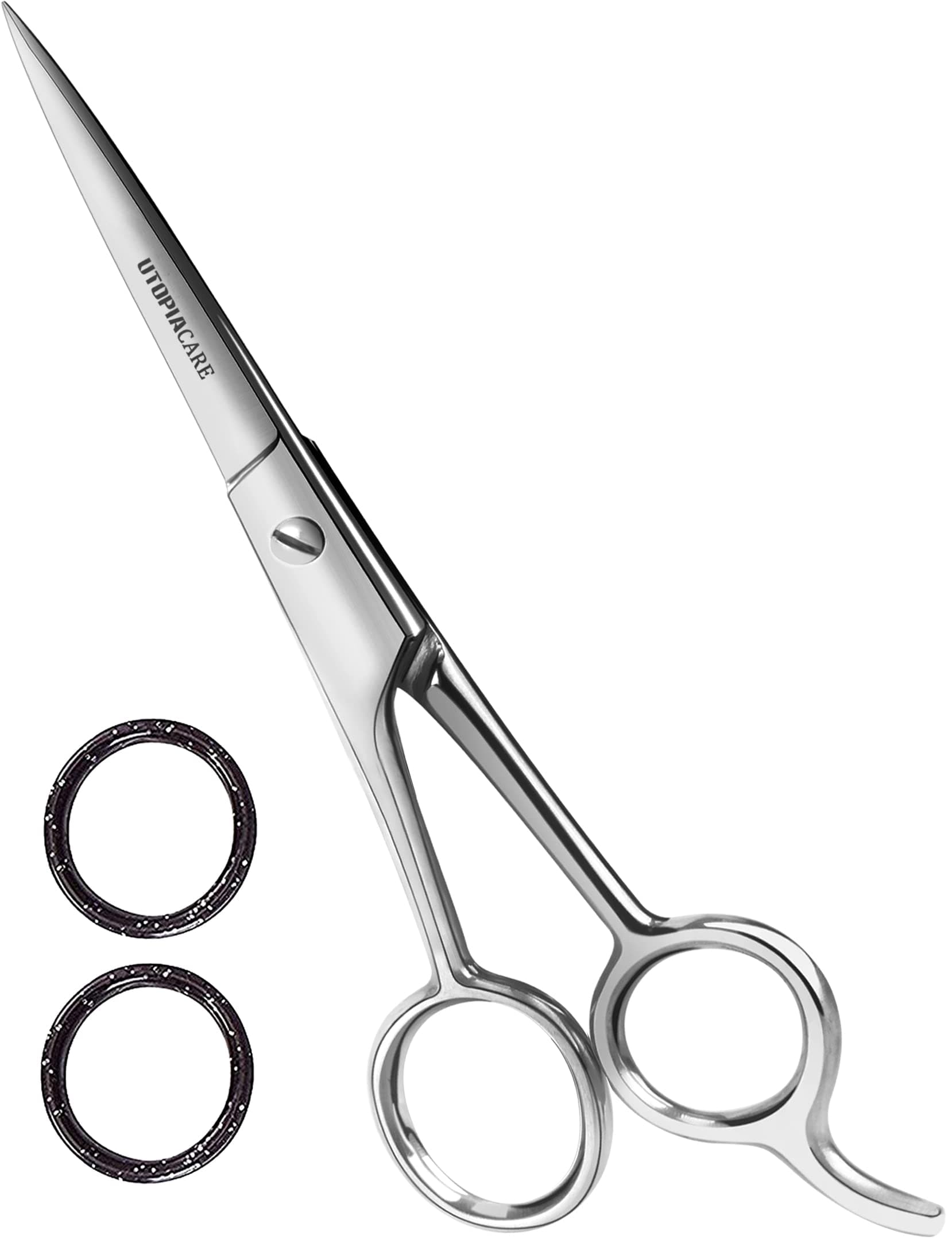 Utopia CareHair Cutting and Hairdressing Scissors Premium Stainless Steel shears with smooth Razor & Sharp Edge Blades for Salons Professional Barbers Silver, 5.5 Inch (Pack of 1