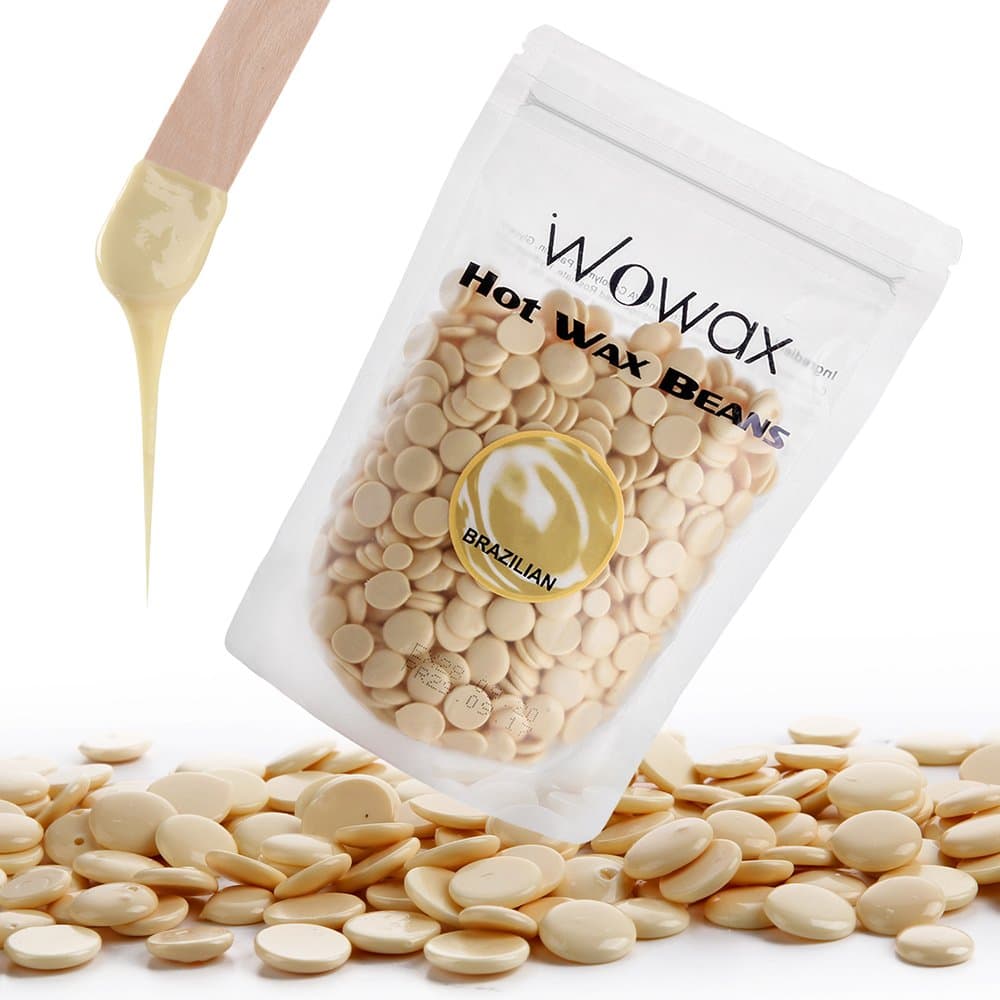 Wowax Hard Wax Beans, 10.5oz/300g Stripless Brazilian Wax Beans Hot Wax Beads For Body Lips Armpits Eyebrows and Bikini Line