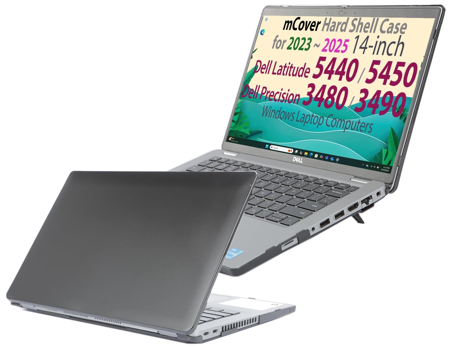 mCover Case ONLY Compatible for 2023～2025 14" Dell Latitude 5440 5450 Series/Precision 3480 3490 Series Windows Notebook Computer (NOT Fitting Any Other Dell Models) - Black