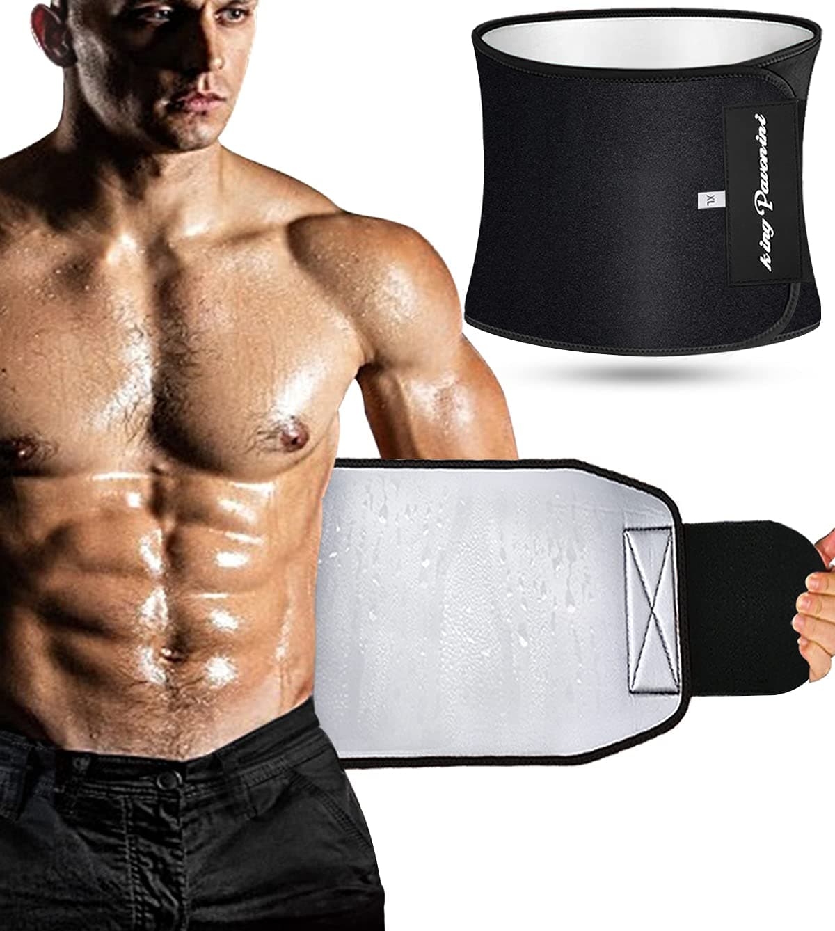 Waist Trimmer for Women & Mens Waist Trainer Sweat Belt Plus Size, Upgraded