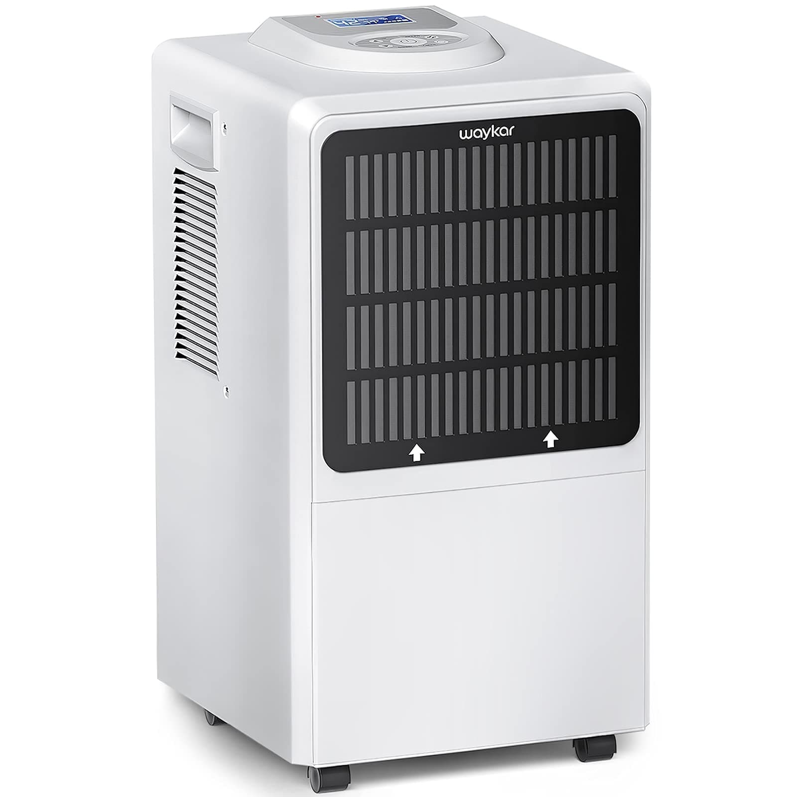 Waykar 130 Pints Commercial Dehumidifier with Drain Hose and Washable Filter Space up to 6000 Sq. Ft, for Basements, Industrial or Commercial Spaces and Flood Restoration - 5 Years Warranty