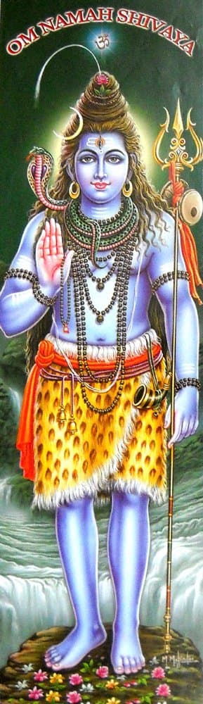 crafts of india best of indian crafts store Blessing Shiva/Hindu God Poster : Reprint on Paper (Unframed 11"X35" inches)