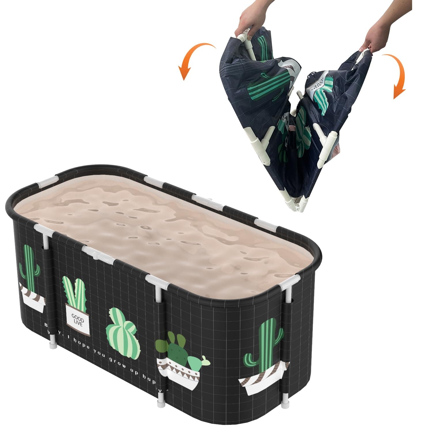 Portable Bathtub For Shower Stall, Large 47 inch Foldable Soaking Bathing Tub for Adults, Separate Family Bathroom Japanese SPA Collapsible Tub, Ideal for Hot Bath Ice Bath Drain Specifications