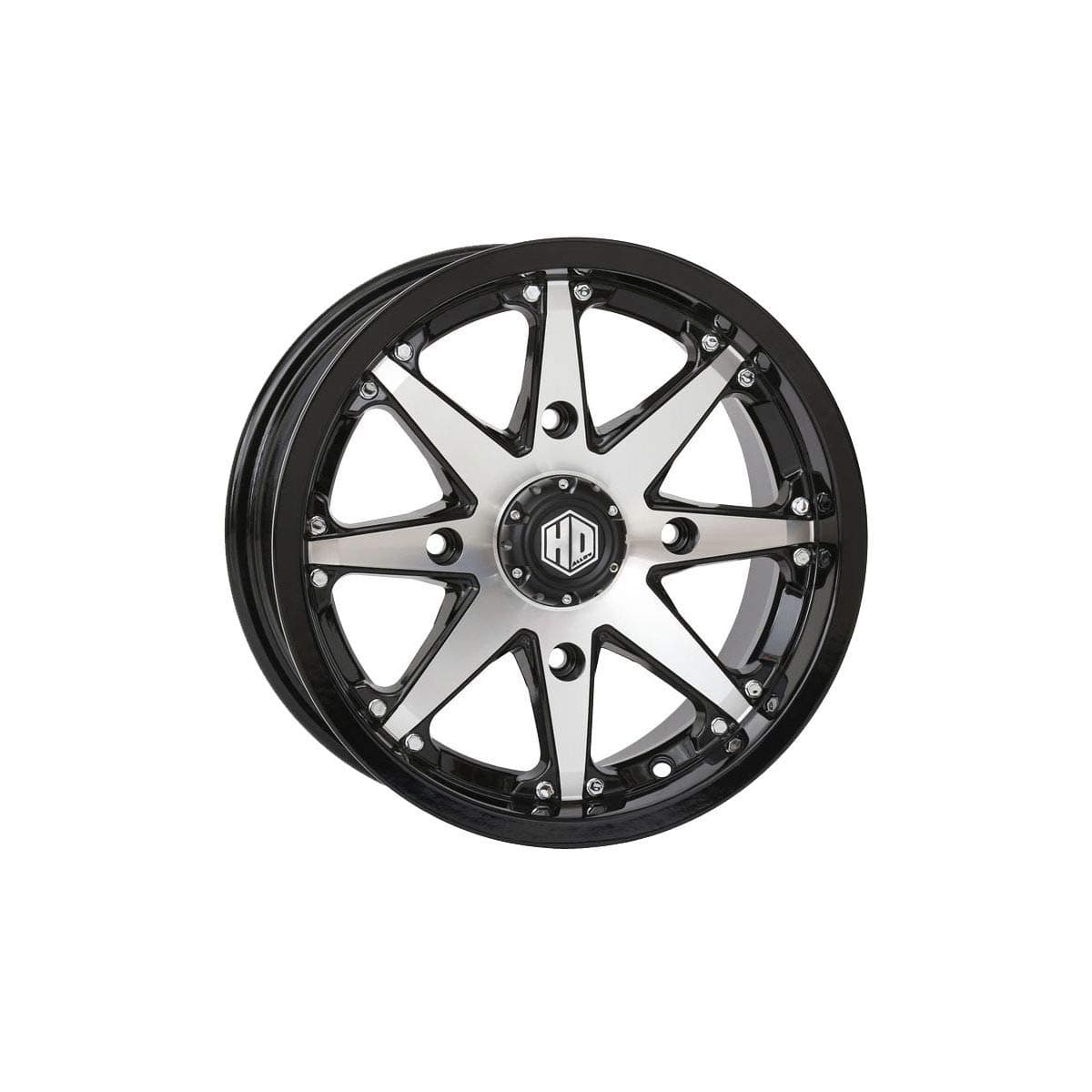 STI HD10 ATV/UTV Wheels - Gloss Black/Machined / 14X7 4/110 5+2
