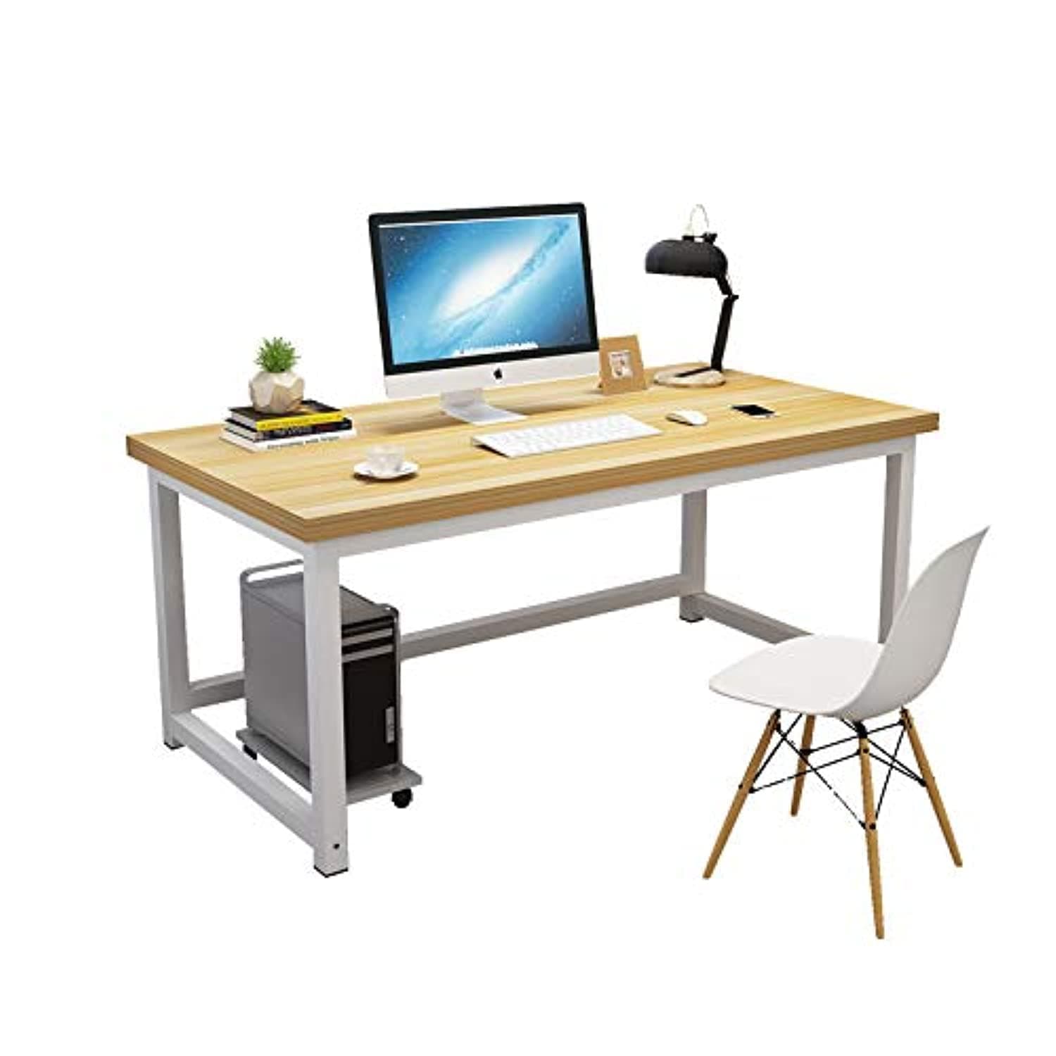 Verreal Large Office Desk with Extra Strong Legs and 2.5cm Thicker Tabletop - 120cm