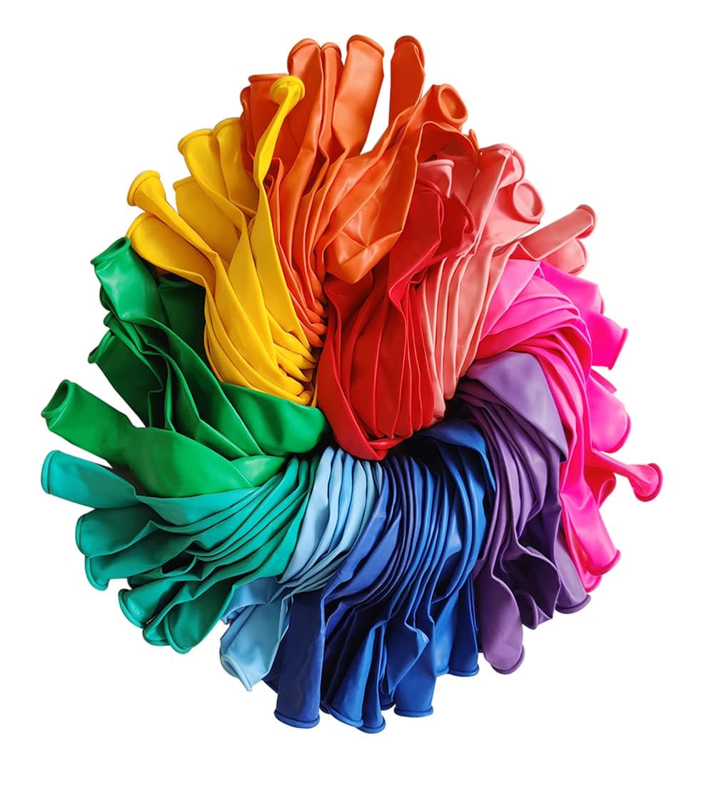 Runch 100pcs Latex Balloons, 12inch Multicolor to Celebrate Latex Balloons, Premium Thick Balloons for Birthday/Party/Christmas/Wedding and Holidays