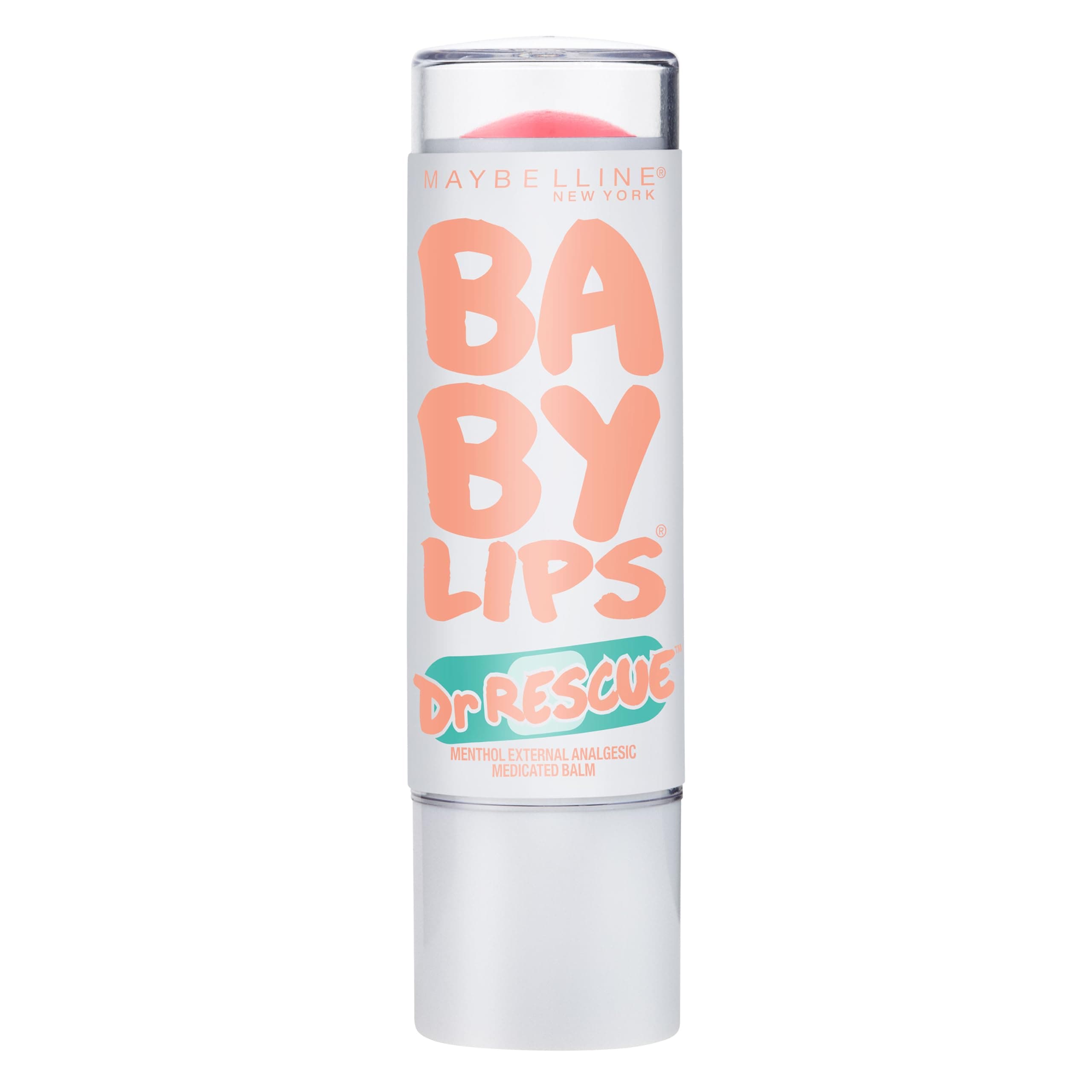 New York Baby Lips Dr Rescue Medicated Lip Balm, Coral Crave, 0.15 oz.
