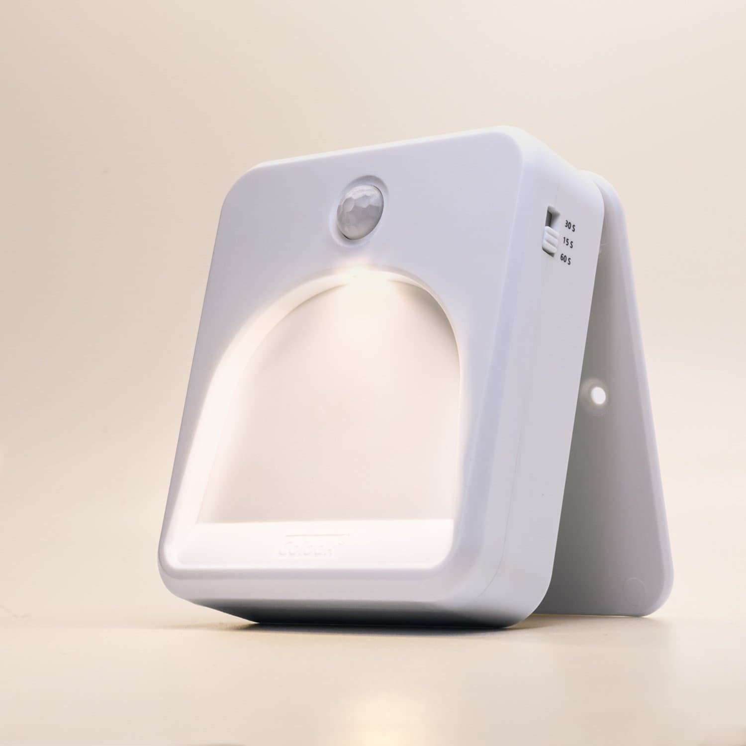 Coidak CO823 Motion Sensor LED Night Light,Warm-Cool White Color Temperature Adjustable,Delay Light Off Time Adjustable,Seamless Installation,Battery-Powered,1-Pack