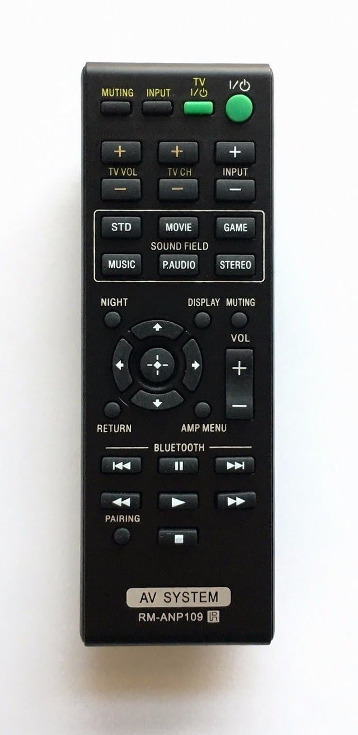 USBRMT New Remote Control RM-ANP109 fit for Sony Audio Vidio System HT-CT260 SA-CT260 HT-CT260C HT-CT260H HT-CT260HP SA-CT260H SA-WCT260H HT-CT260 Home Theater
