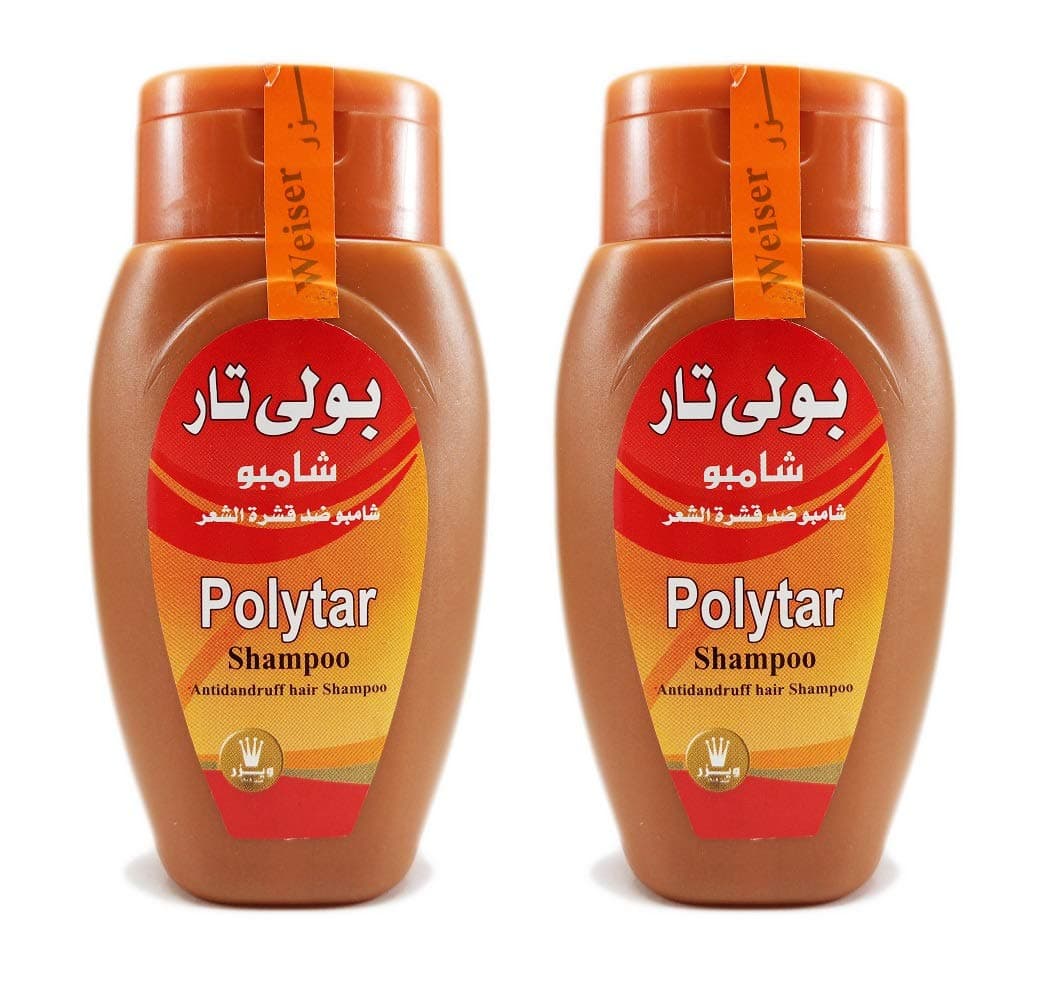 Polytar Shampoo Hair Dandruff Scalp Cleanser Hair Skin Shower Care ((2 Packages))