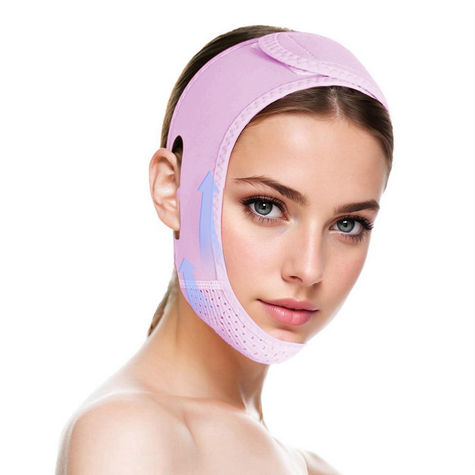 V Line Lifting Mask for Women,Jaw Exerciser(Purple）