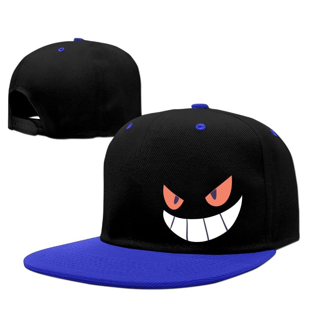 whyduiwoo Gengar Halloween Face Snapback Hats Flat Brim Hip-Hop Caps