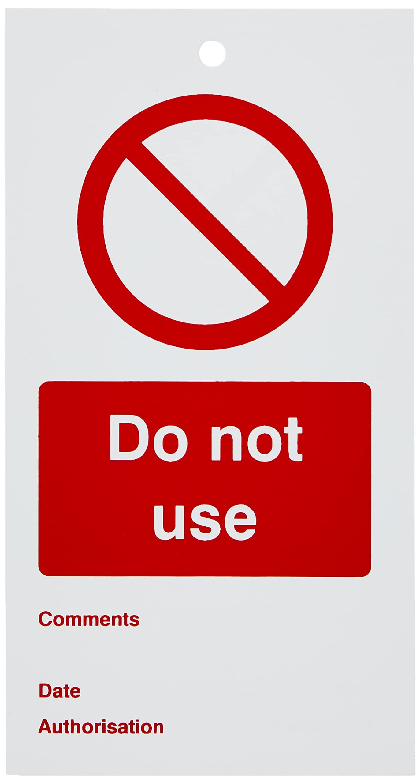 53434 Do not Use Double Sided Safety Tags (Pack of 10)