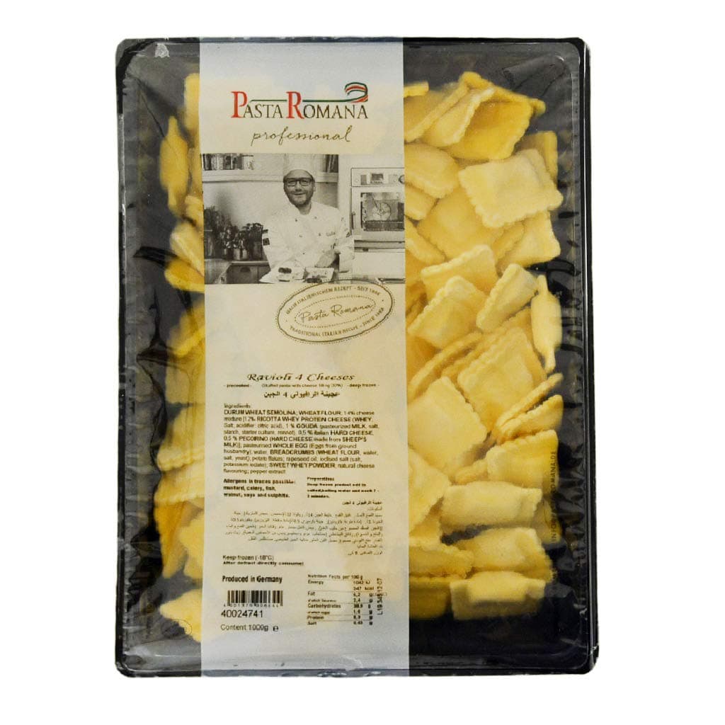 Pasta Romana Ravioli Stuffed with Four Cheeses, Frozen, 1kg