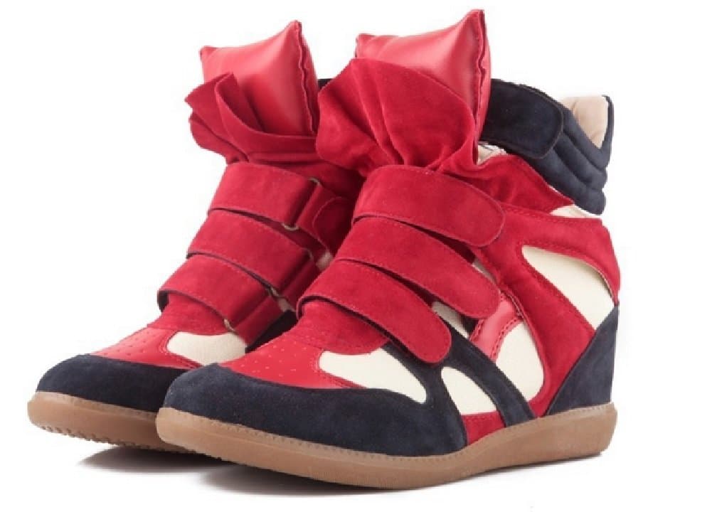 Isabel Marant Genuine Leather Size(35~42) New 48 style Boots Height Increasing women Sneakers Red Shoes Size 6