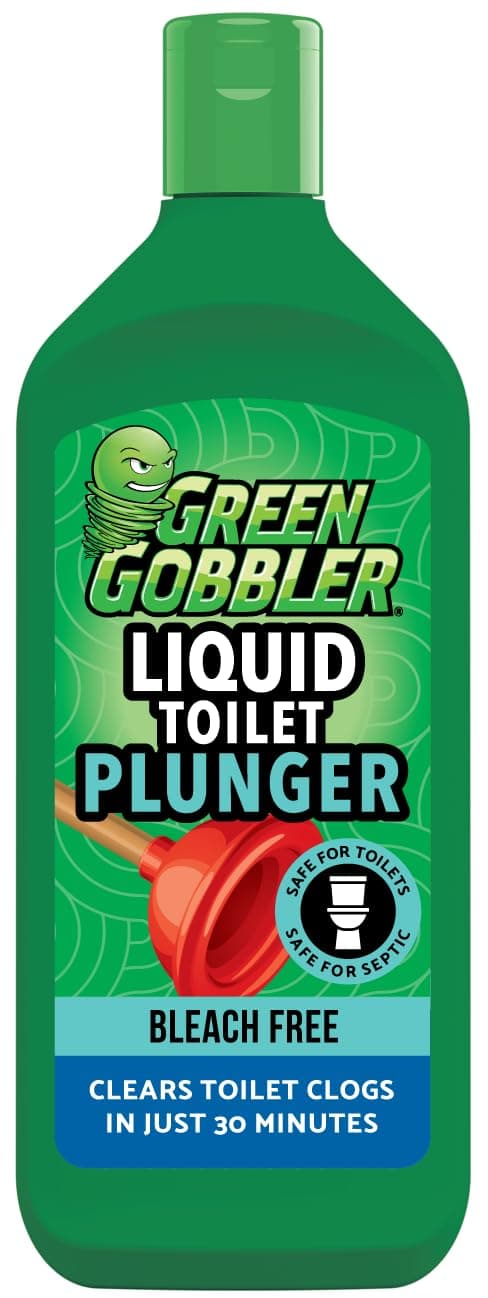 Green Gobbler Liquid Toilet Plunger | Clog Remover | Safe for Toilets and Septic