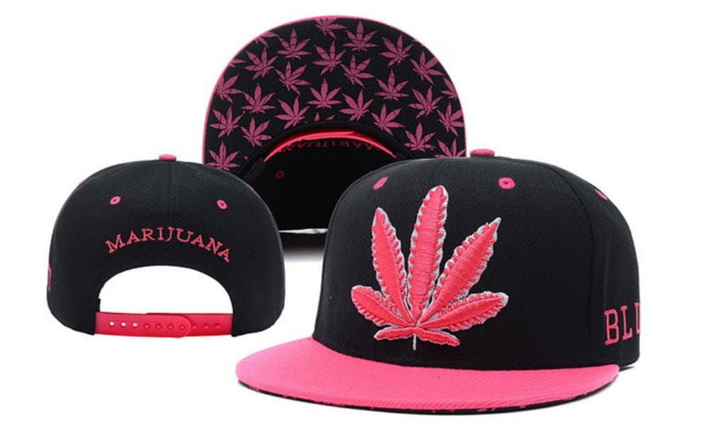 Marijiuana Baseball Cap Collection Large Black