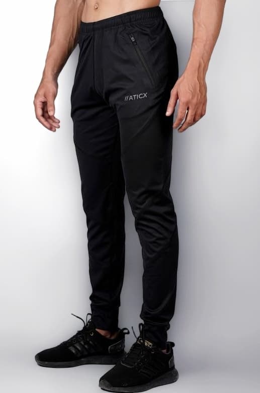 Slim Fit Lycra Jogger Track Pants for Men - Dry Fit Stretchable Gym Wear with Zip Pockets - Lightweight Breathable Stylish Lower for Running, Travel, Workout, Outdoor Activities & Training