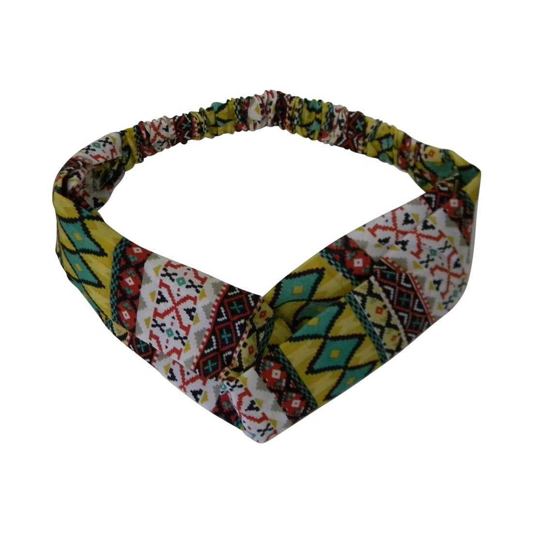 Green Diamond Turband Aztec Soft Wide Headband Boho Head Wrap (Motique Accessories)