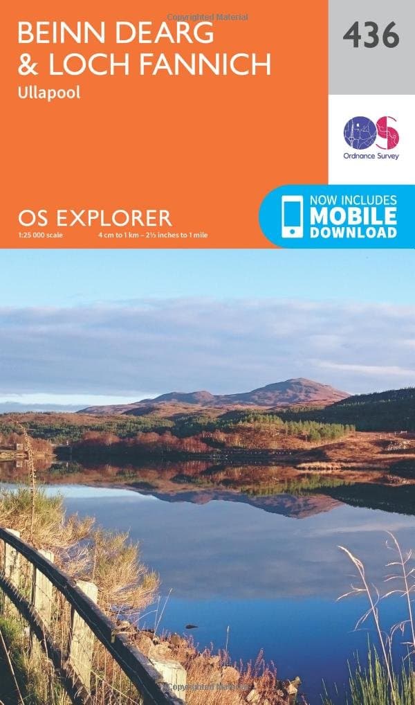 Beinn Dearg & Loch Fannich Map | Ullapool | Ordnance Survey | OS Explorer Map 436 | Scotland | Walks | Hiking | Maps | Adventure
