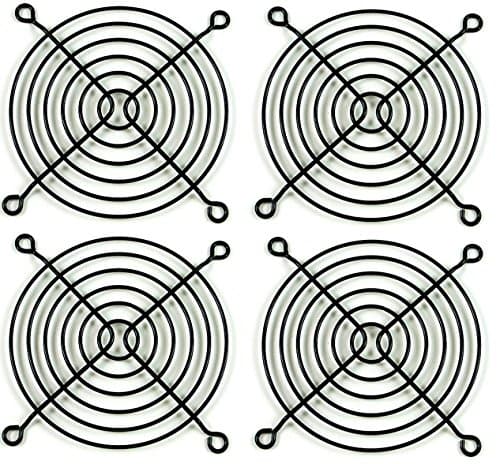 140mm Wire Computer Case Fan Grill/Guard - Black (Set of Four)