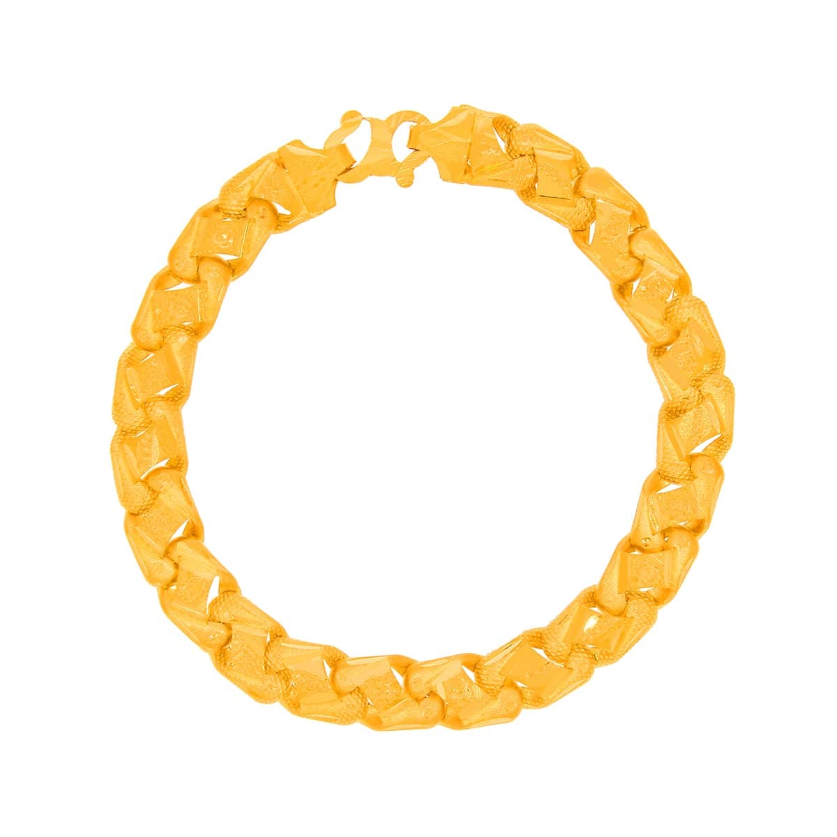 WHP JewellersYellow Gold Bracelet for Men | Gold Mens Bracelet 22 KT| Gold Hand Band for Men | Gold Accessories for Men | Gold Hand Bracelet for Men | Great for Gifting - 1Pc