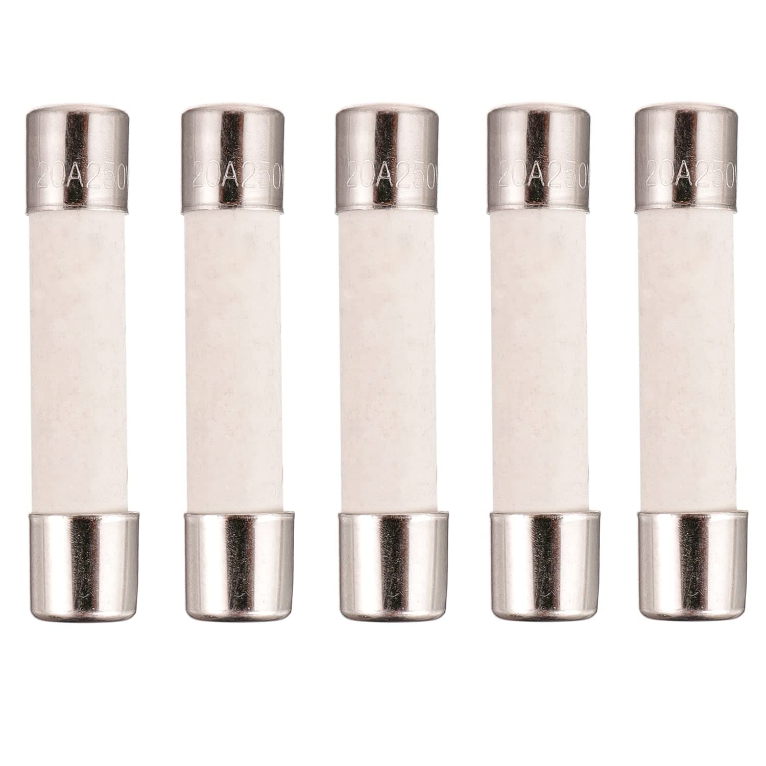 BOJACK Microwave Fuse 20a Ceramic Fuse 20 Amp 250V Slow-Blow Compatible and Universal Replacement for WB27X10388 and Other Microwaves