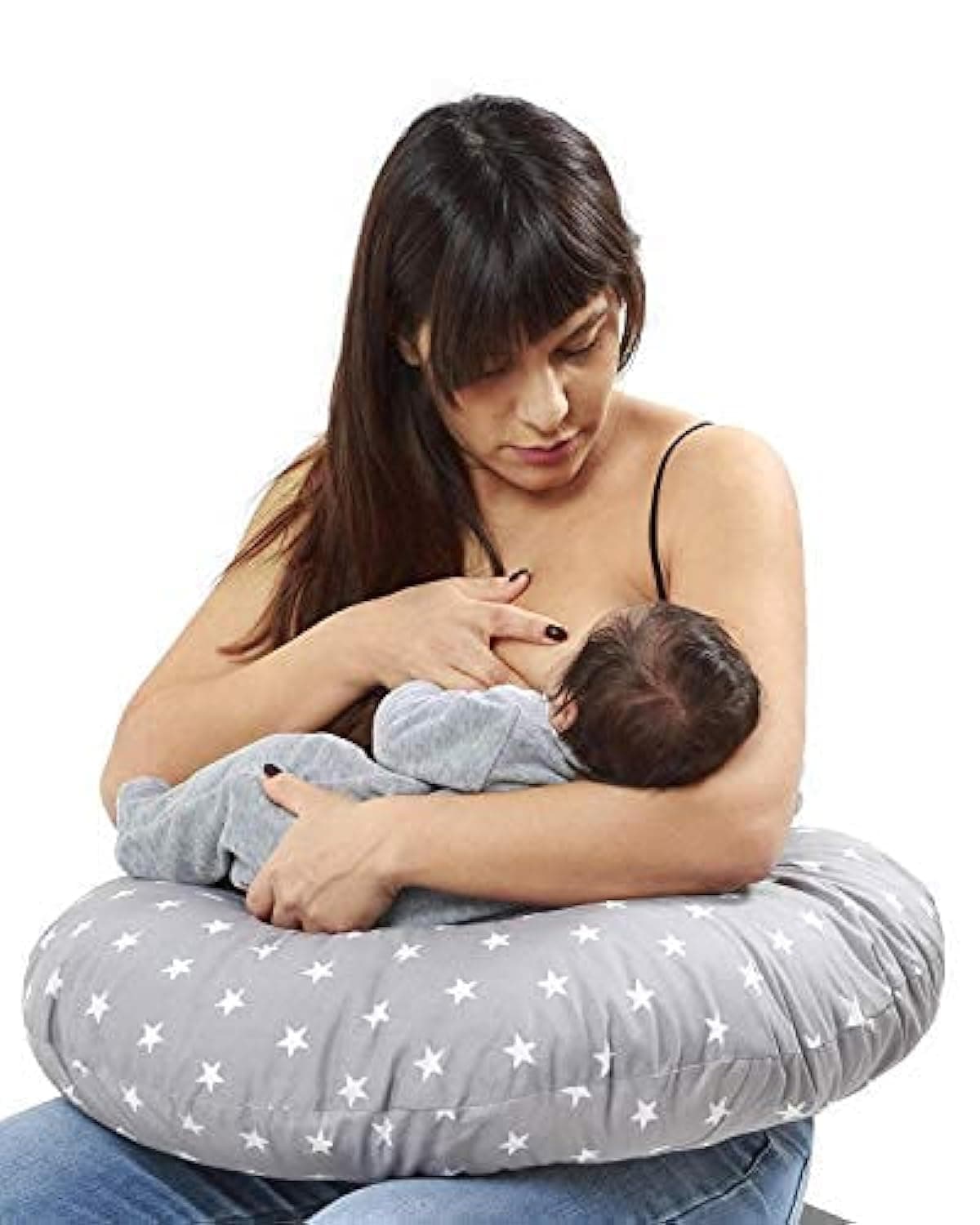 5in1 Baby Feeding Pillow with 100% Cotton Removable Cover | Breastfeeding Pillow | Nursing Pillow with Belt and Hoop (Van Gogh)