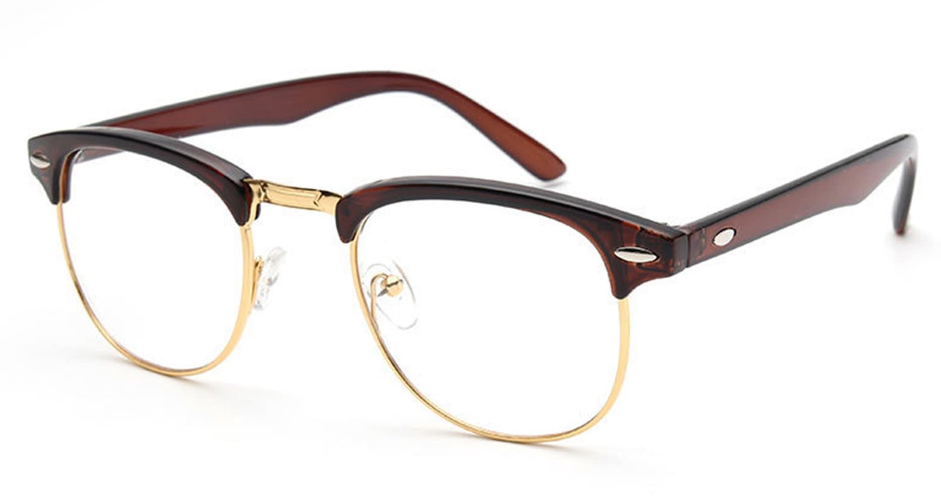 ESupFly Retro Clear Lens Glasses UV400 Eyeglasses Glasses Frame Nerd Glasses Frame for Men Women