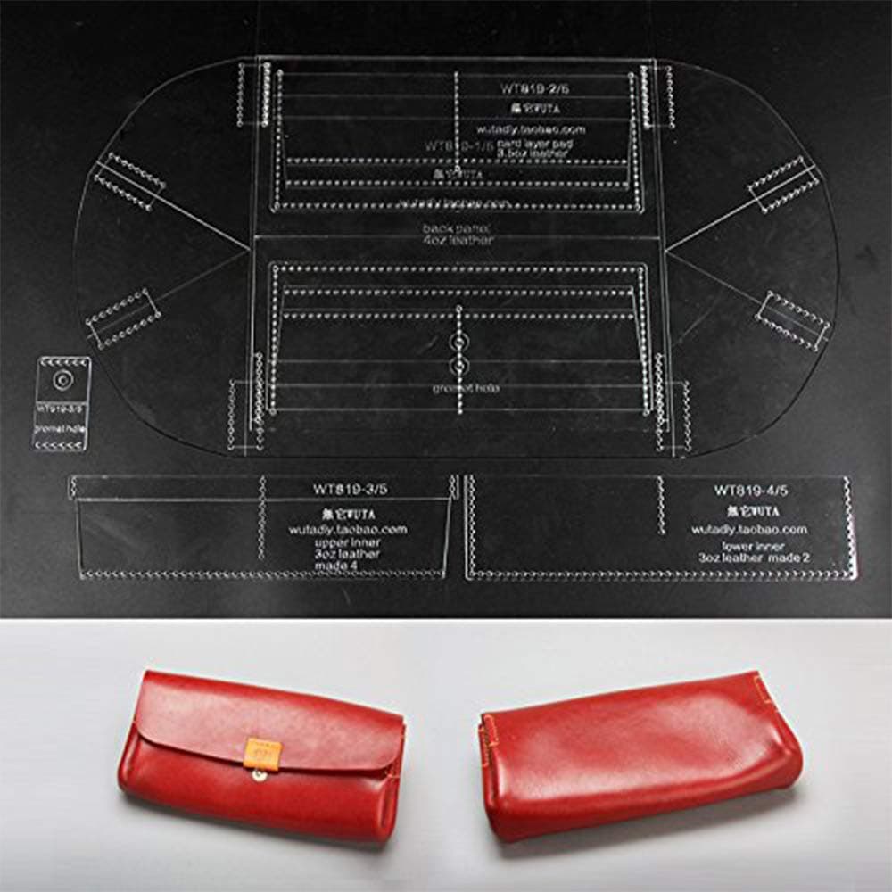 WUTADesign Lady Clutch Bag Pattern Acrylic Template DIY Handmade Poch Set WT819