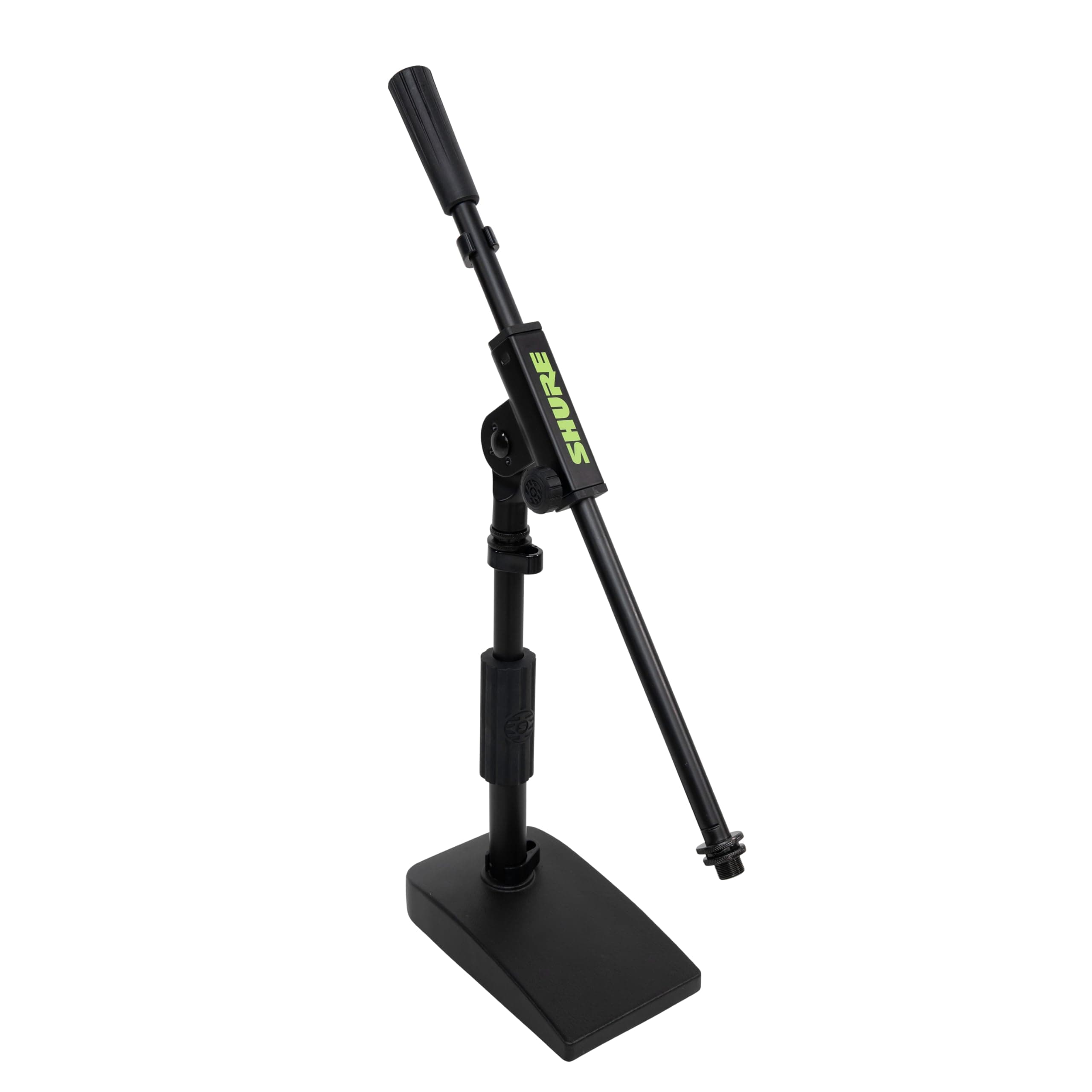 Shure by Gator Compact, Low Profile Mic Stand with Single-Section Boom; (SH-DESKTOP2)
