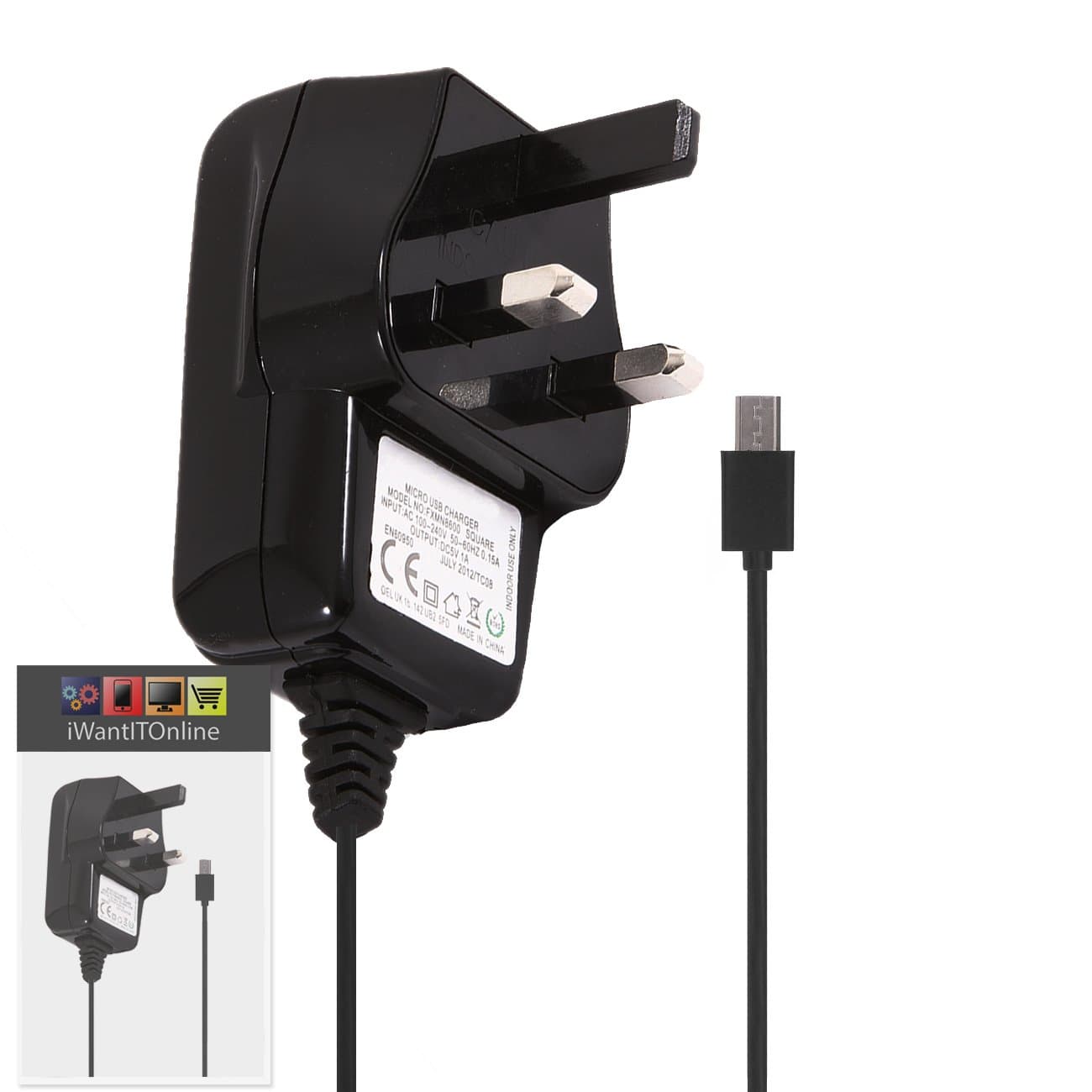 CE MAINS HOME CHARGER FOR SAMSUNG S5830 GALAXY ACE S7070 DIVA S5260 STAR II S5600V BLADE S5750 WAVE 575 S5780 WAVE 578 S5500 ECO S3770 S6700