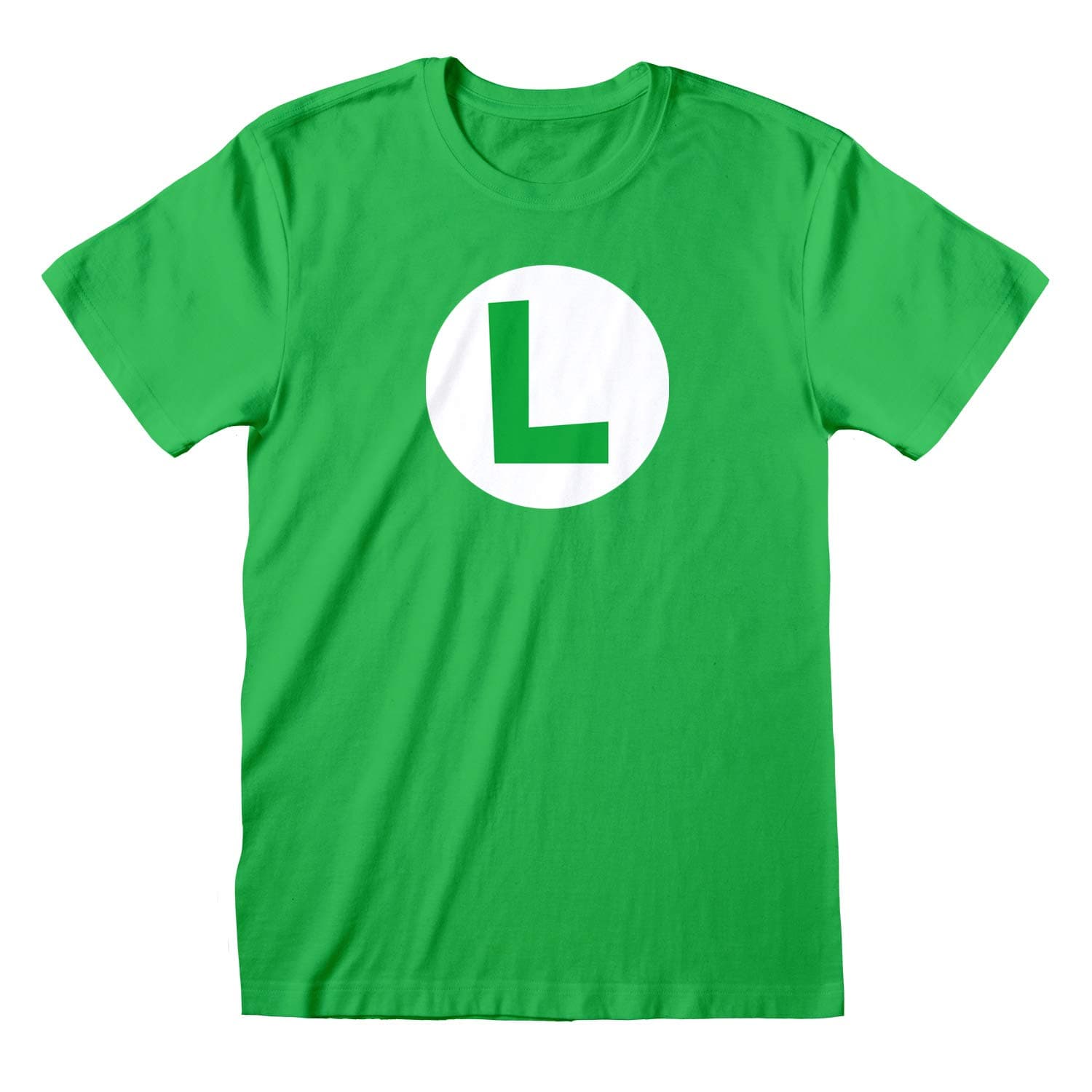 Popgear Men's Super Mario Luigi Logo T-Shirt Kelly Green Fashion