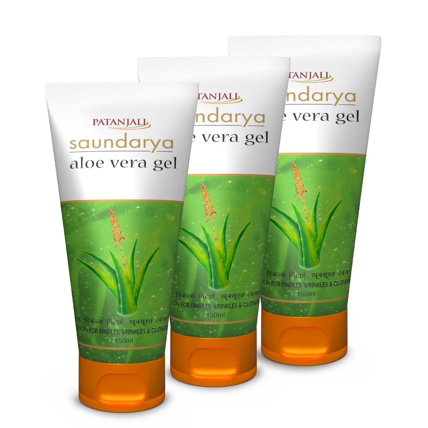 Saundarya Aloe Vera Gel, for kin Hydration and Nourishment with Natural Aloe Vera Extract 150ml (Pack of 3)
