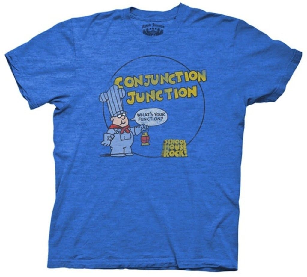 Conjunction Junction Royal Blue Heather Adult T-shirt Tee