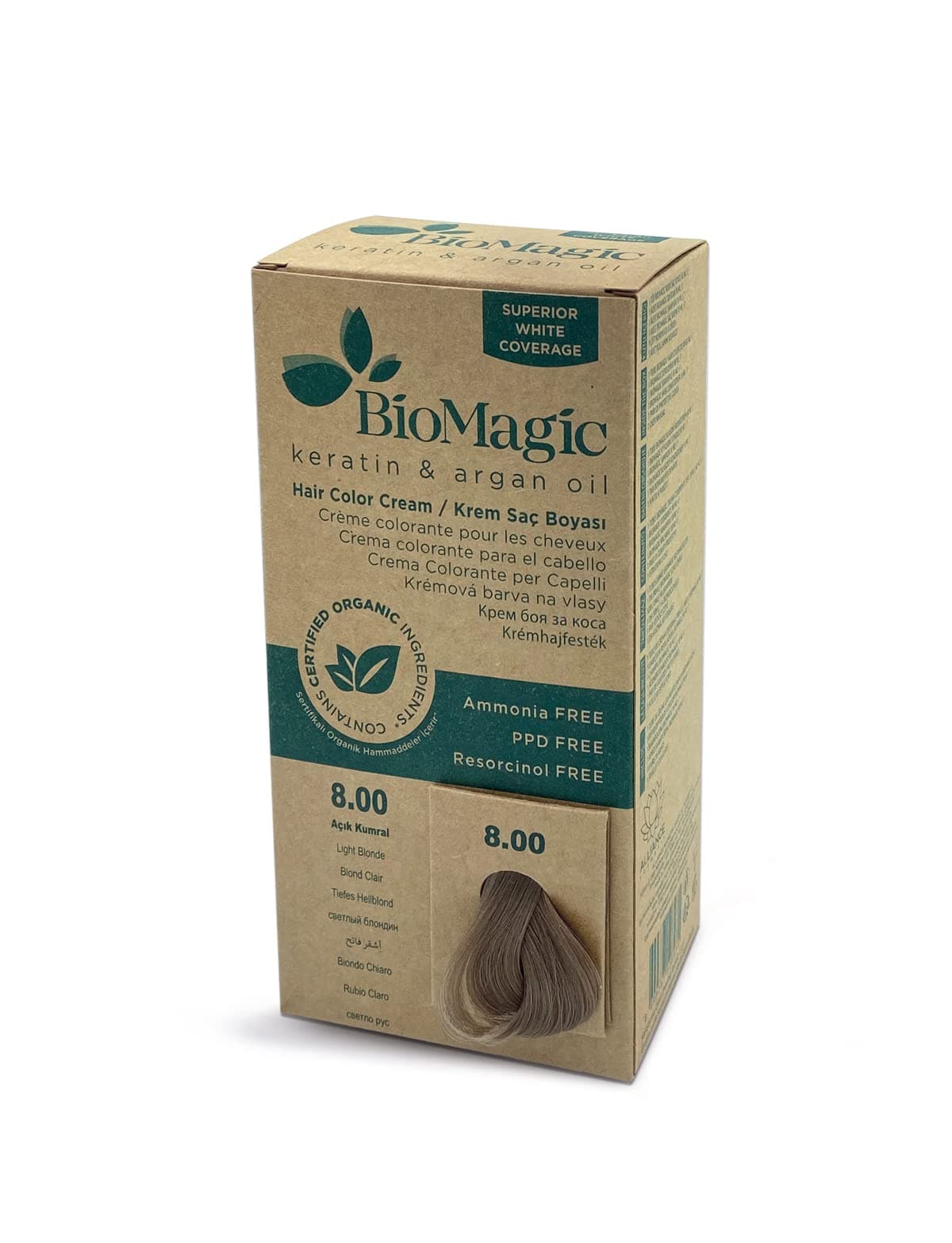 Biomagic Permanent Hair Dye - 8/00 Light Blonde