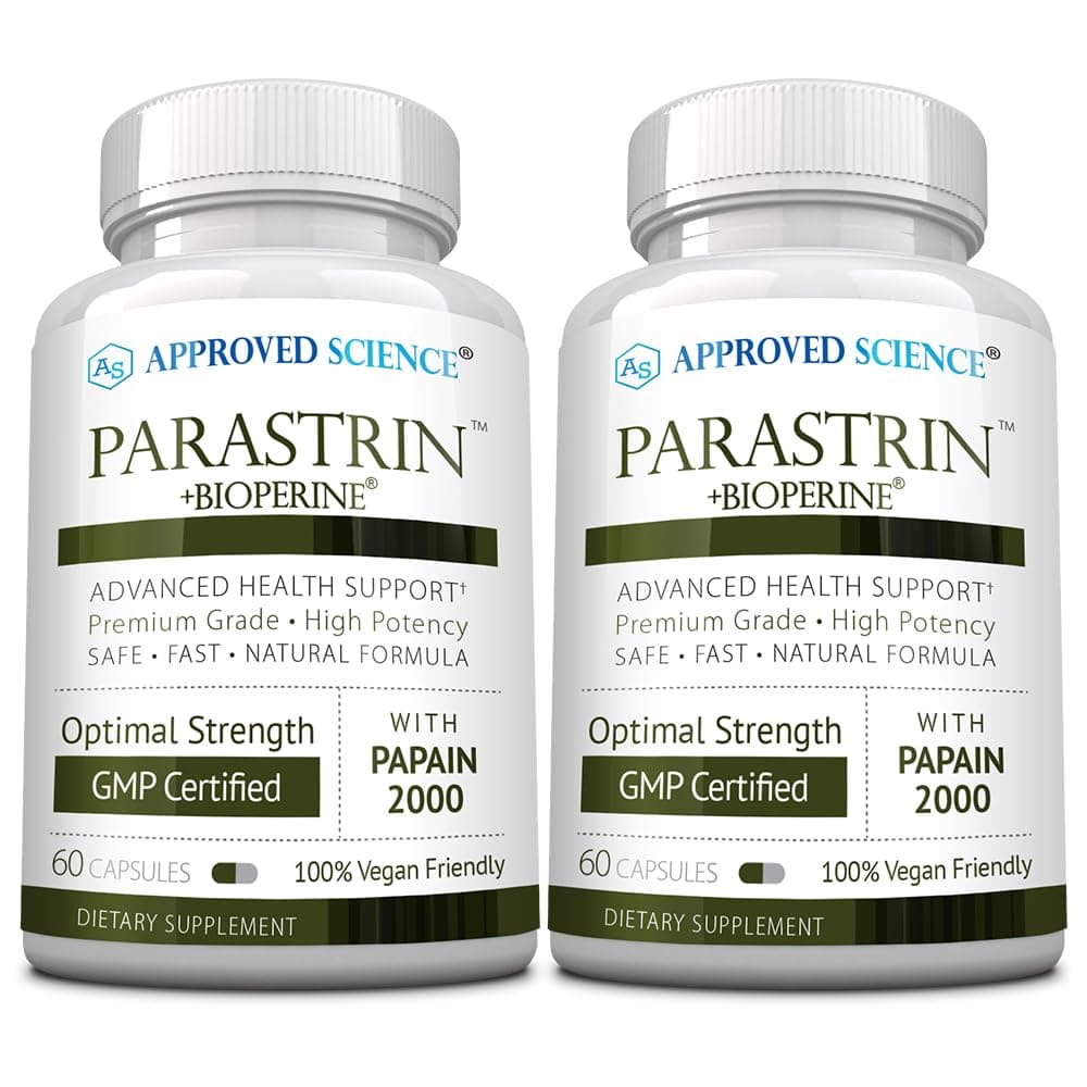 Parastrin - 120 Capsules - Cleanse and Improve Gut Health - Black Walnut, Garlic Bulb, Papain 2000, BioPerine - Vegan