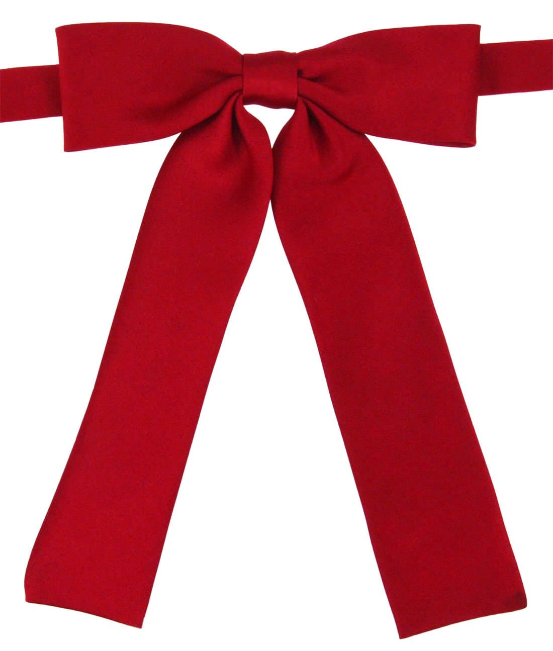 YASIDI Women's Solid Color Bow Ties B954 (Deep Red)