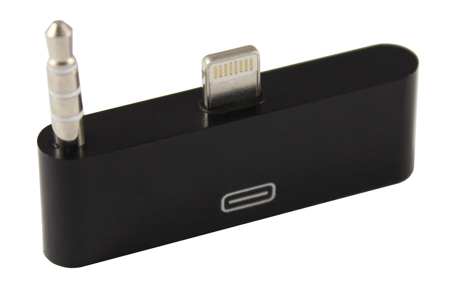 VEO | AUDIO SUPPORTED Black 30 pin connecter to iPhone 5 Adapter 8 pin / converter & dock adaptor. iPhone 4/4S to iPhone 5S, iPhone 5C, iPhone 5, iPod Touch 5, GENUINE