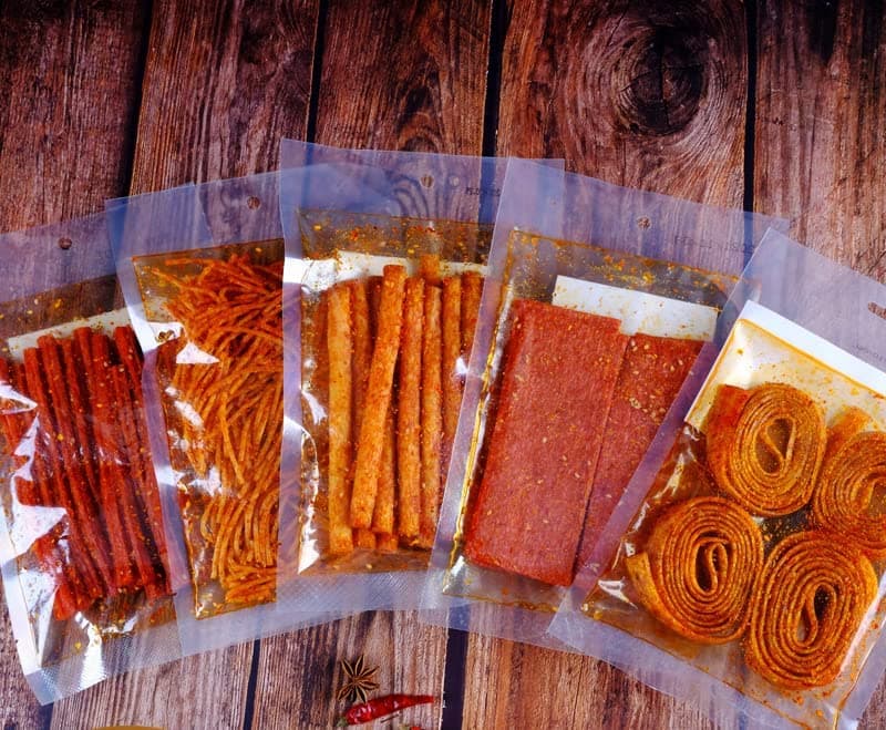 Chinese Delicious Snack Instant Snack125g/bag Latiao Snack Gift Package, Spicy Strips Chinese Snack Lataio Spicy Strips, Spicy Large Gluten, Spicy Snack (Spicy Sticks 125g/Bag)