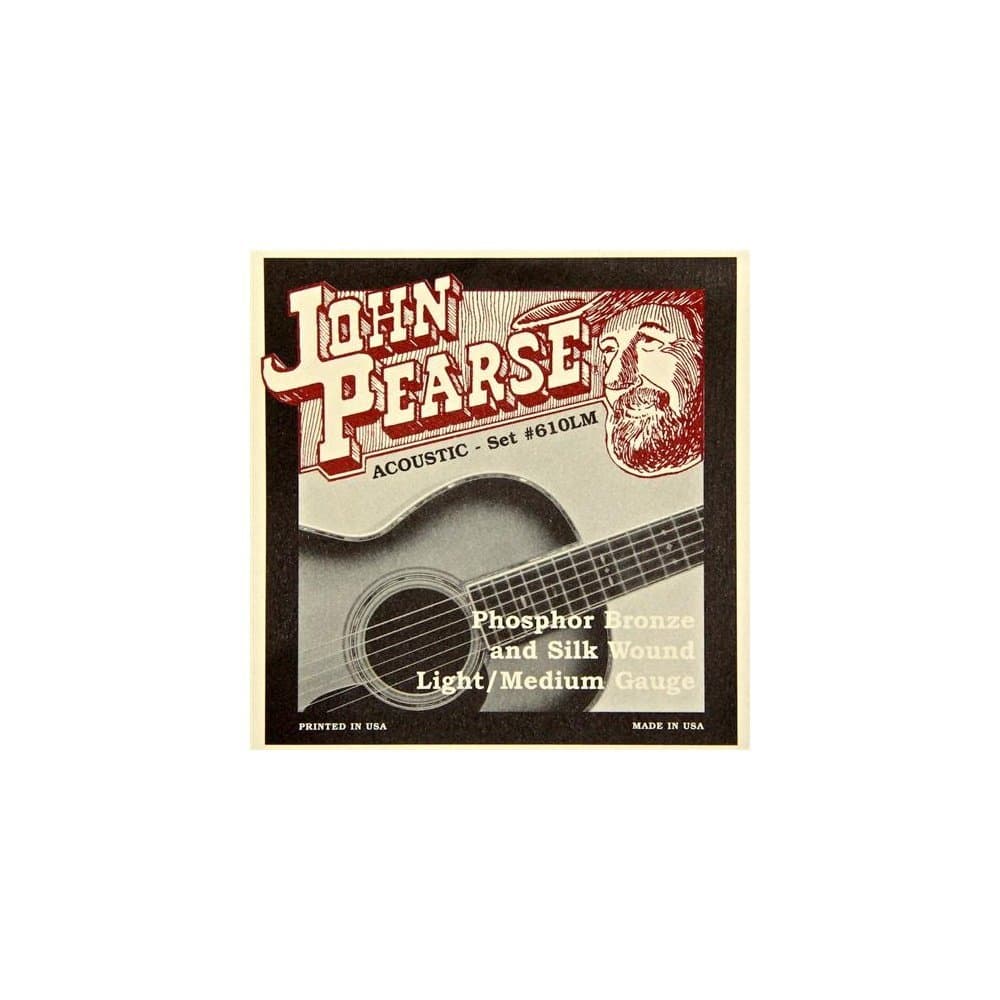 John PearseStrings Strings 610LM For Acoustic Guitar - Phosphor Bronze And Silk Wound - Light Gauge 11-50