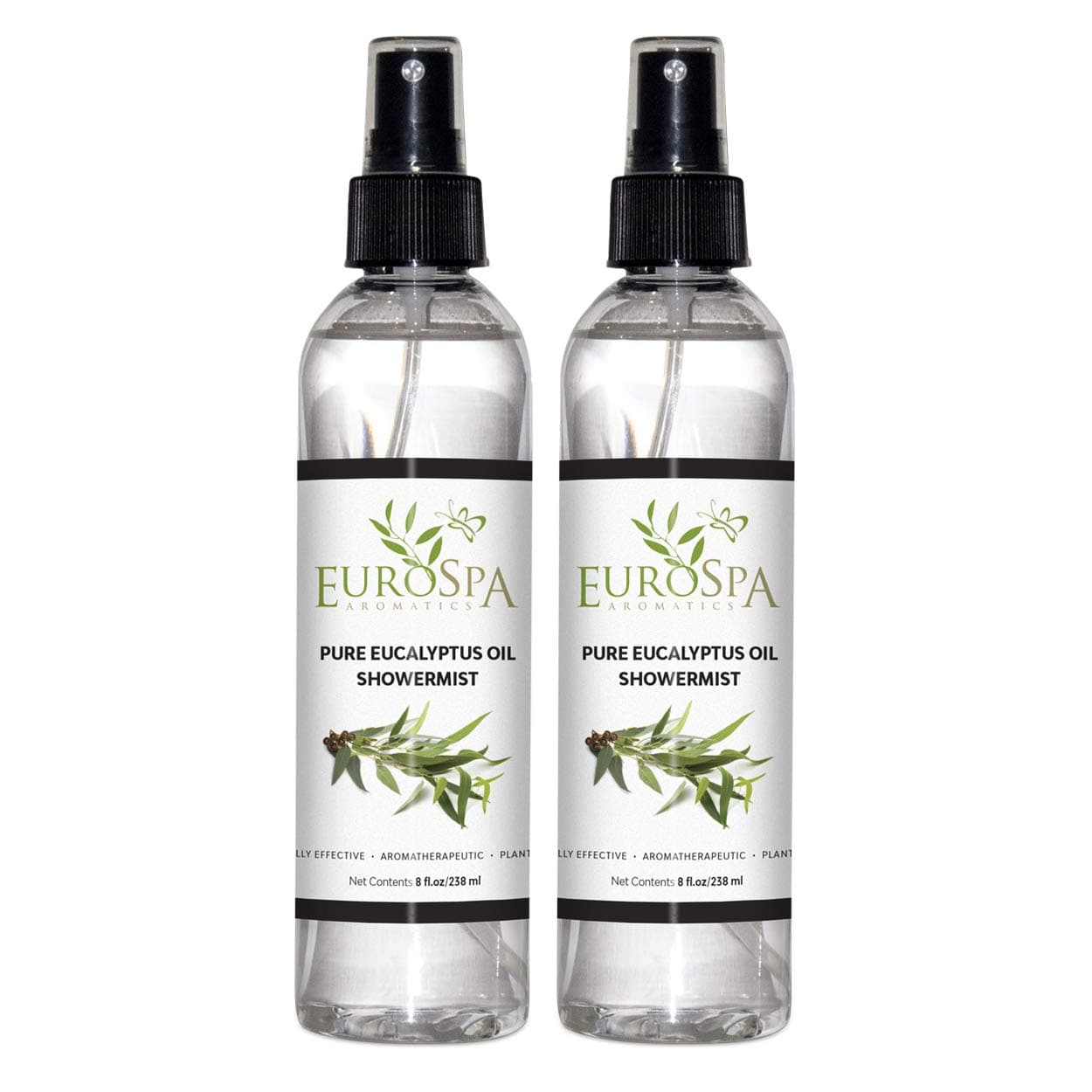 Pure Eucalyptus Oil ShowerMist and Steam Room Spray, All-Natural Premium Aromatherapy Essential Oils - Pure Eucalyptus, 8oz, 2 Pack