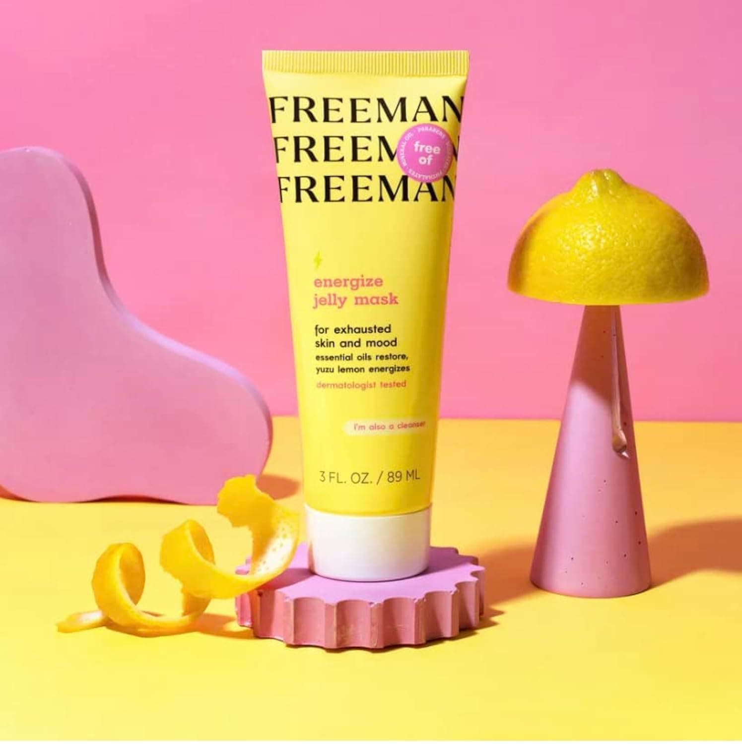 Yuzu Lemon Energize Jelly Mask by Freeman for Unisex - 3 oz Mask