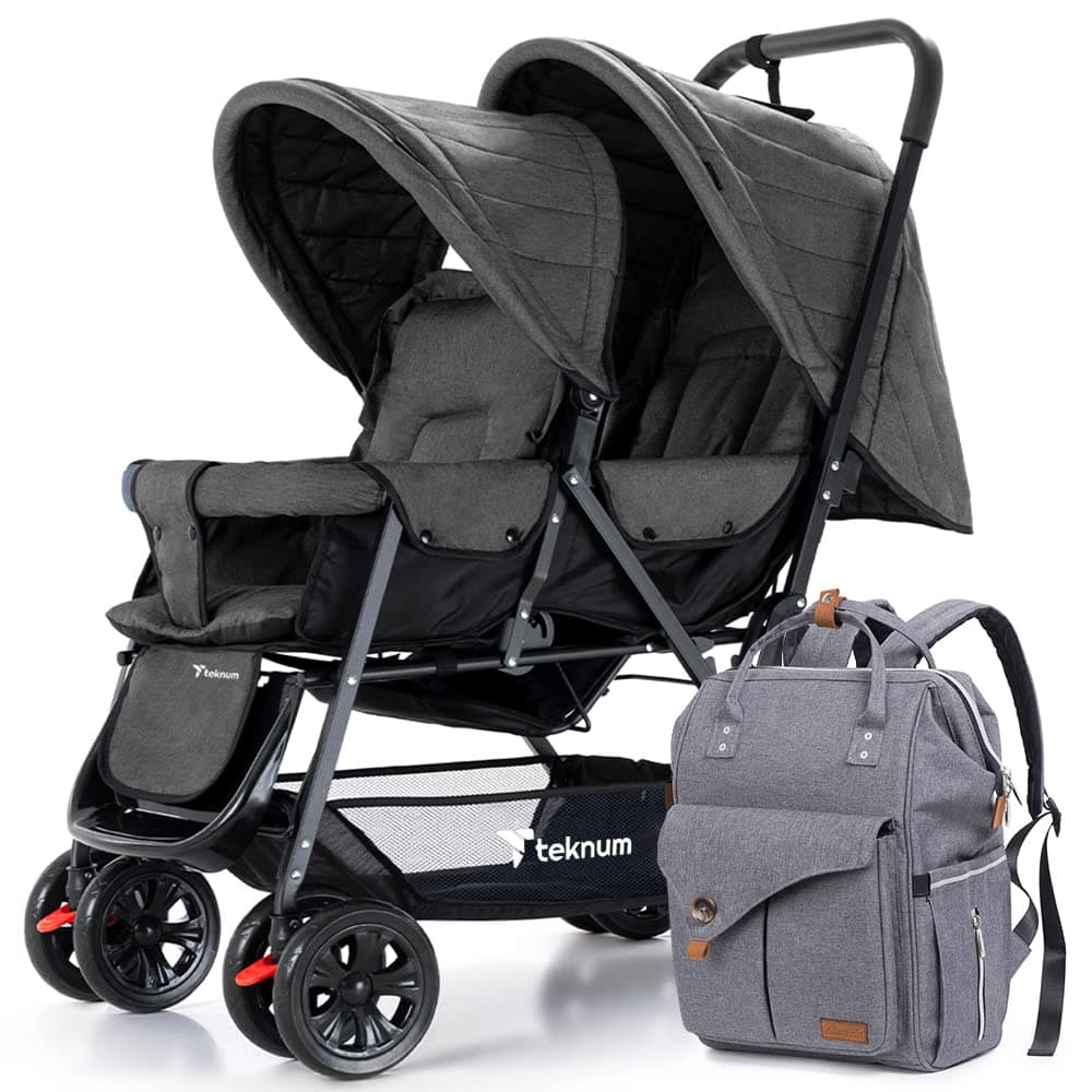 TEKNUM Double Stroller Combo Dark Grey